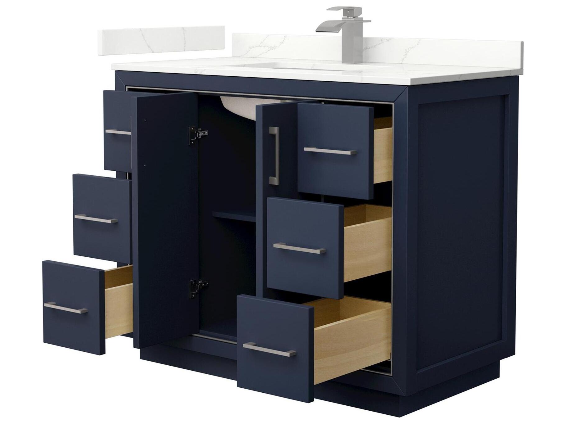 Wyndham Collection Icon 42" Dark Blue Vanity