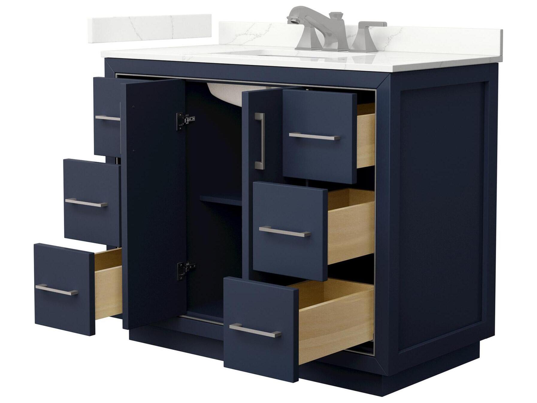 Wyndham Collection Icon 42" Dark Blue Vanity