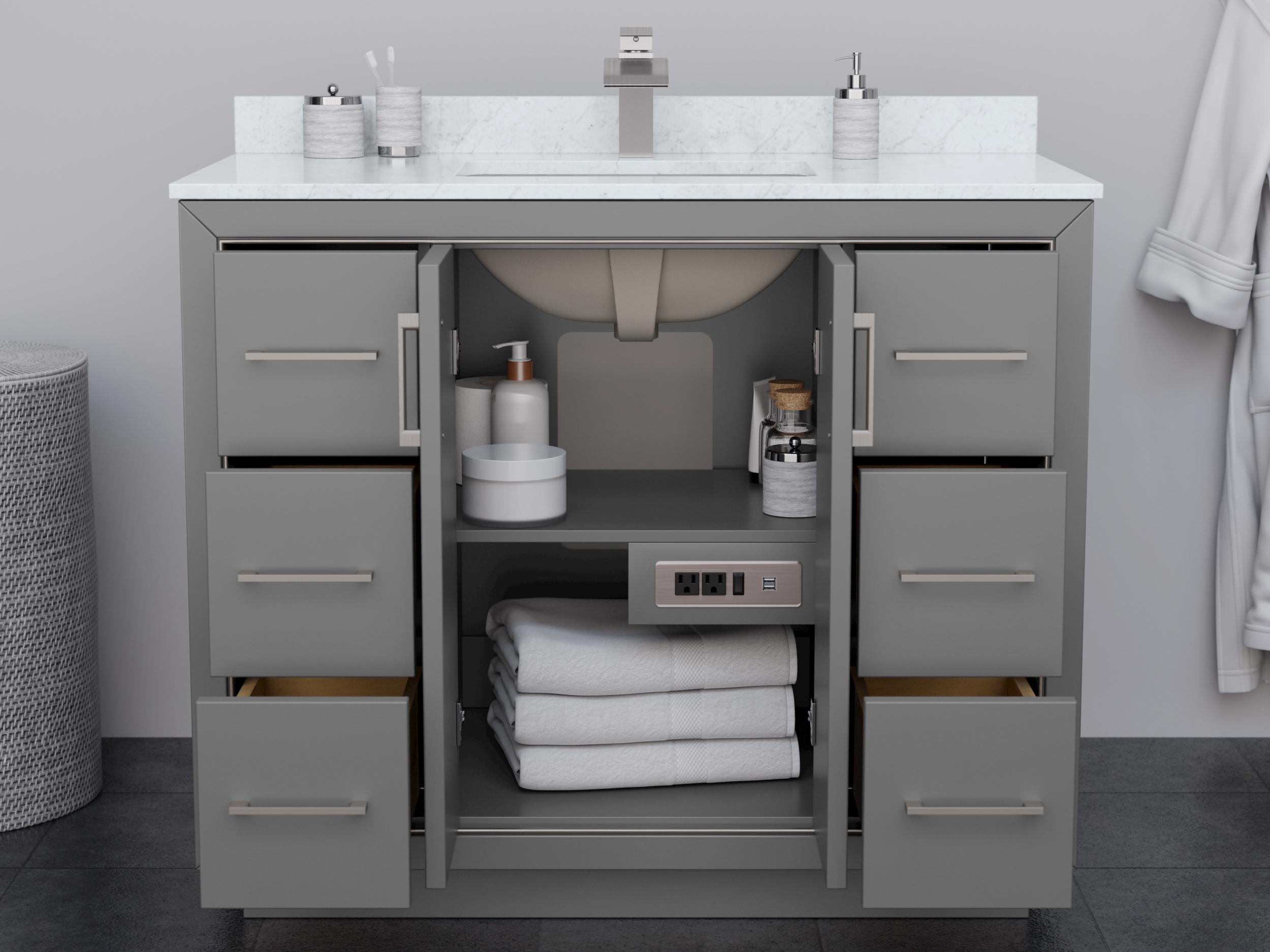 Wyndham Collection Icon 41" Dark Gray Vanity