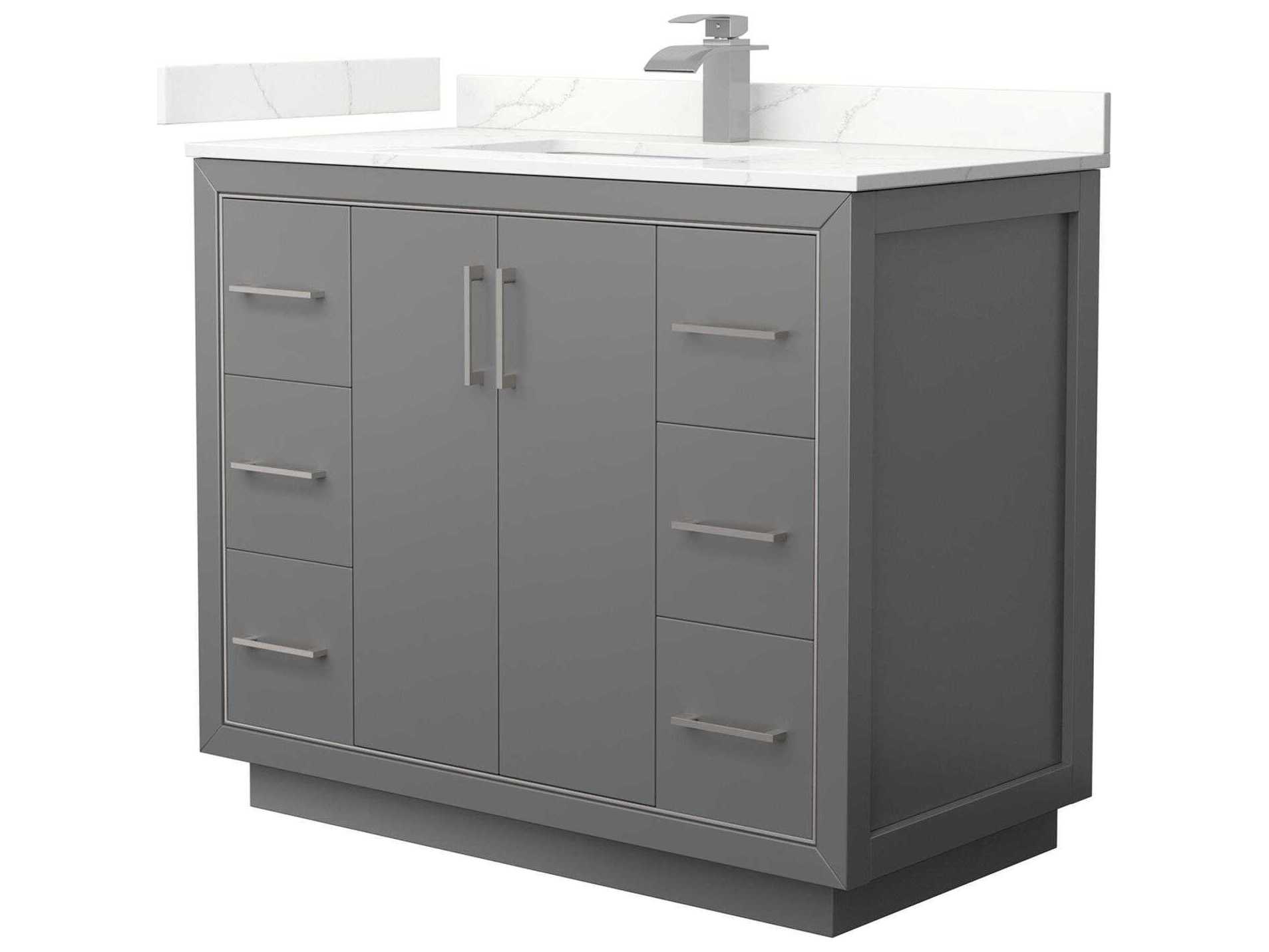 Wyndham Collection Icon 42" Dark Gray Vanity