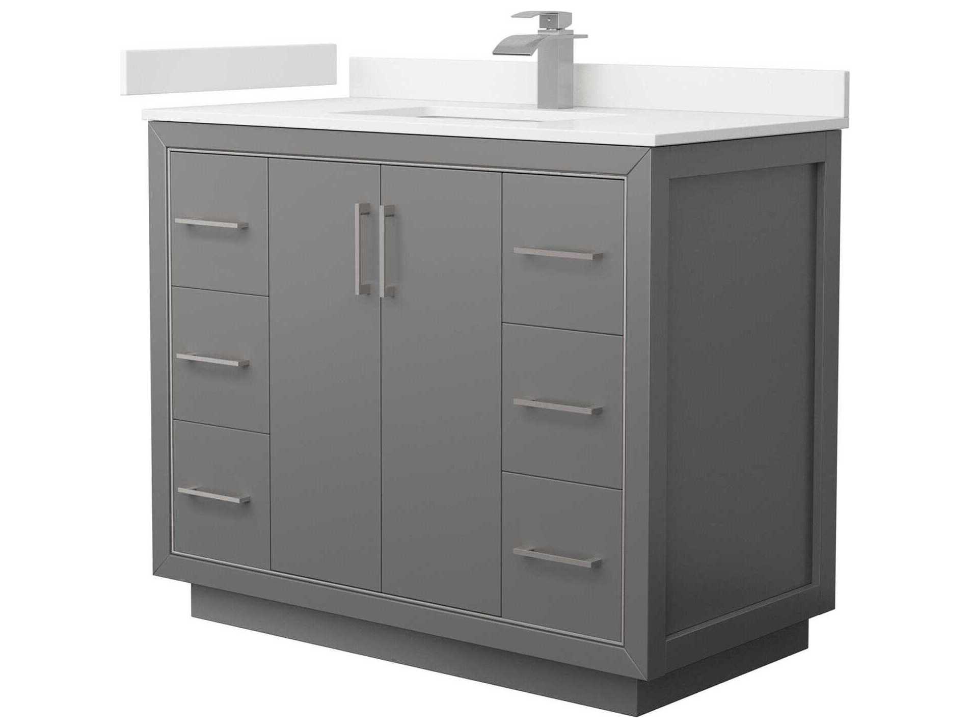 Wyndham Collection Icon 42" Dark Gray Vanity