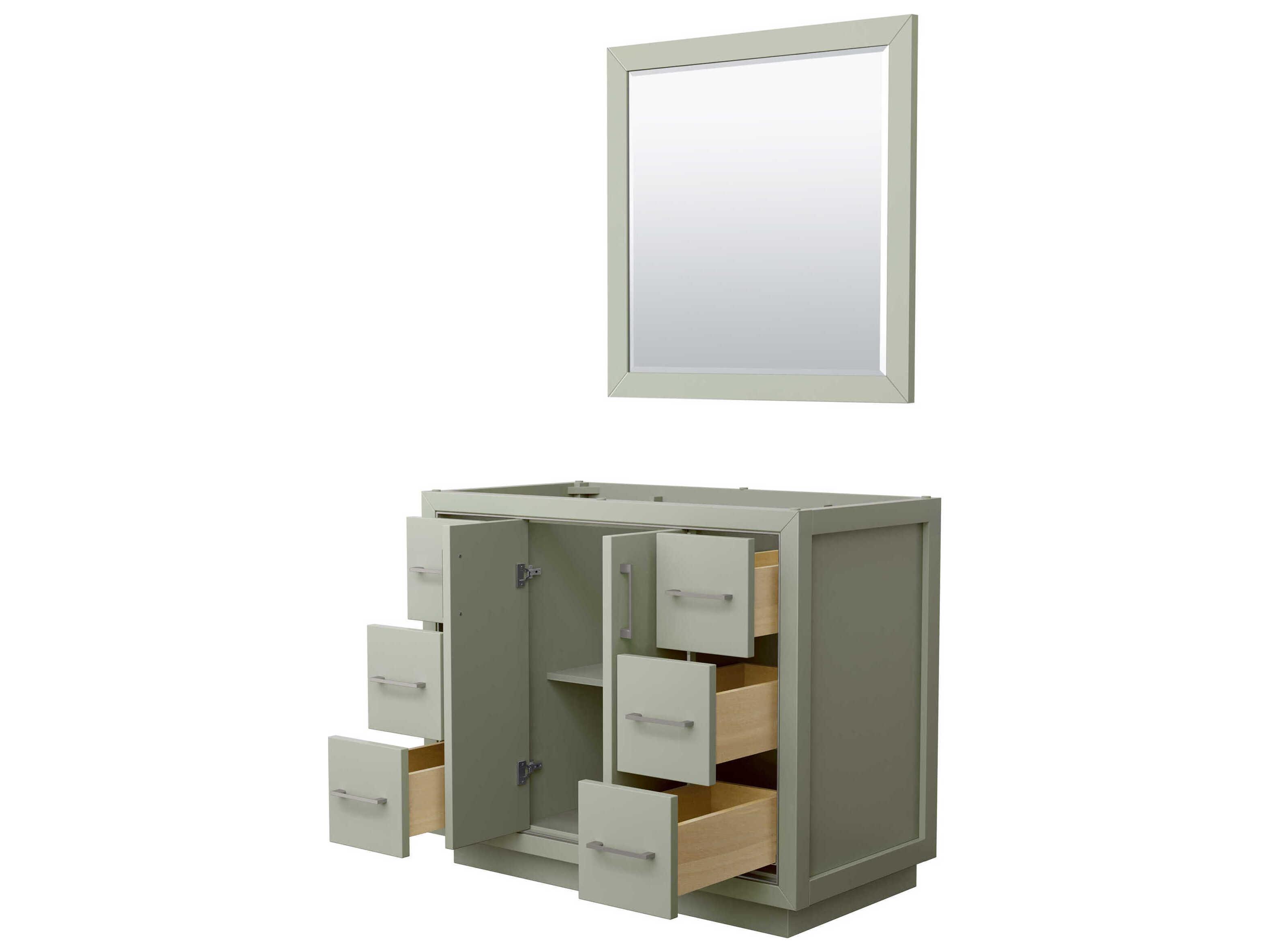 Wyndham Collection Icon 42" Light Green Vanity with 34" Mirror