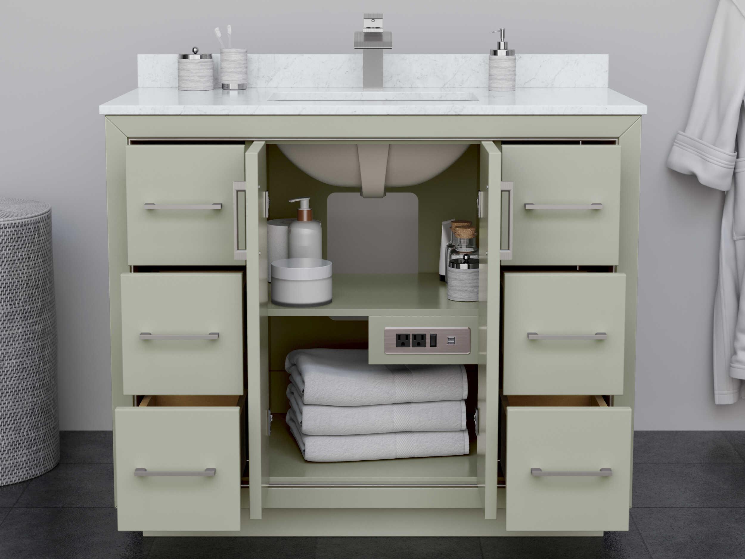 Wyndham Collection Icon 42" Light Green Vanity