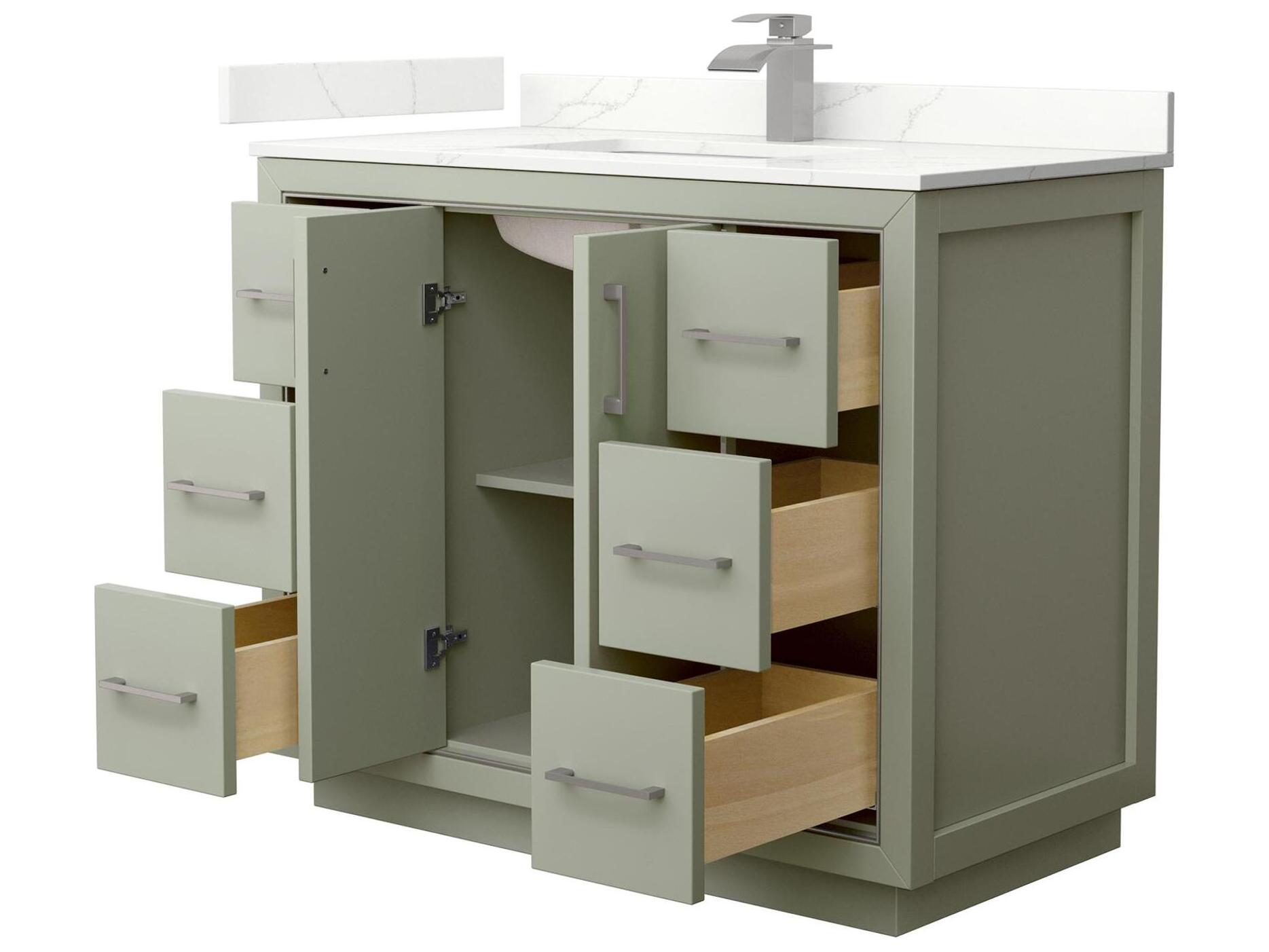 Wyndham Collection Icon 42" Light Green Vanity