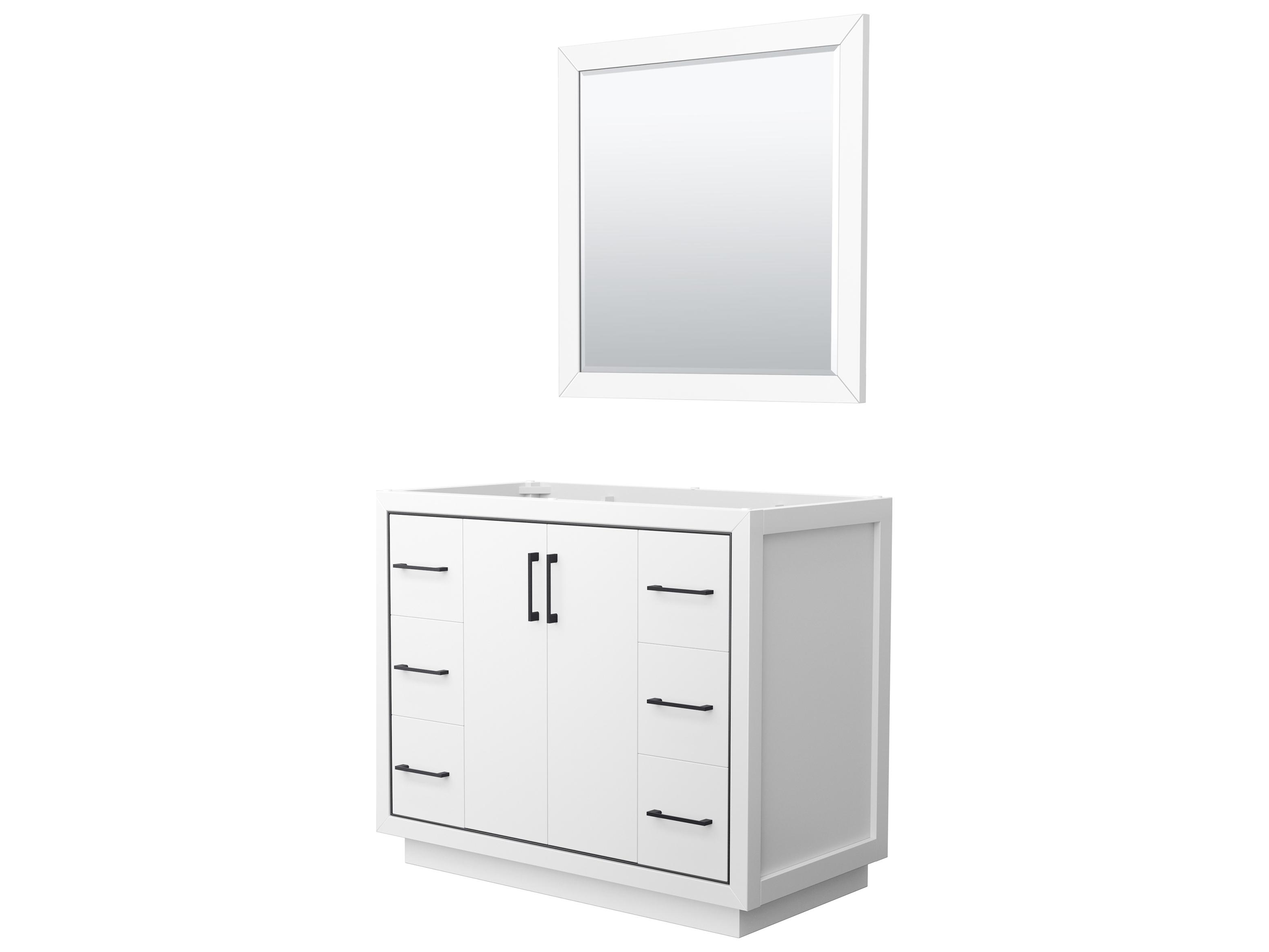Wyndham Collection Icon 41" White Vanity with 34" Mirror