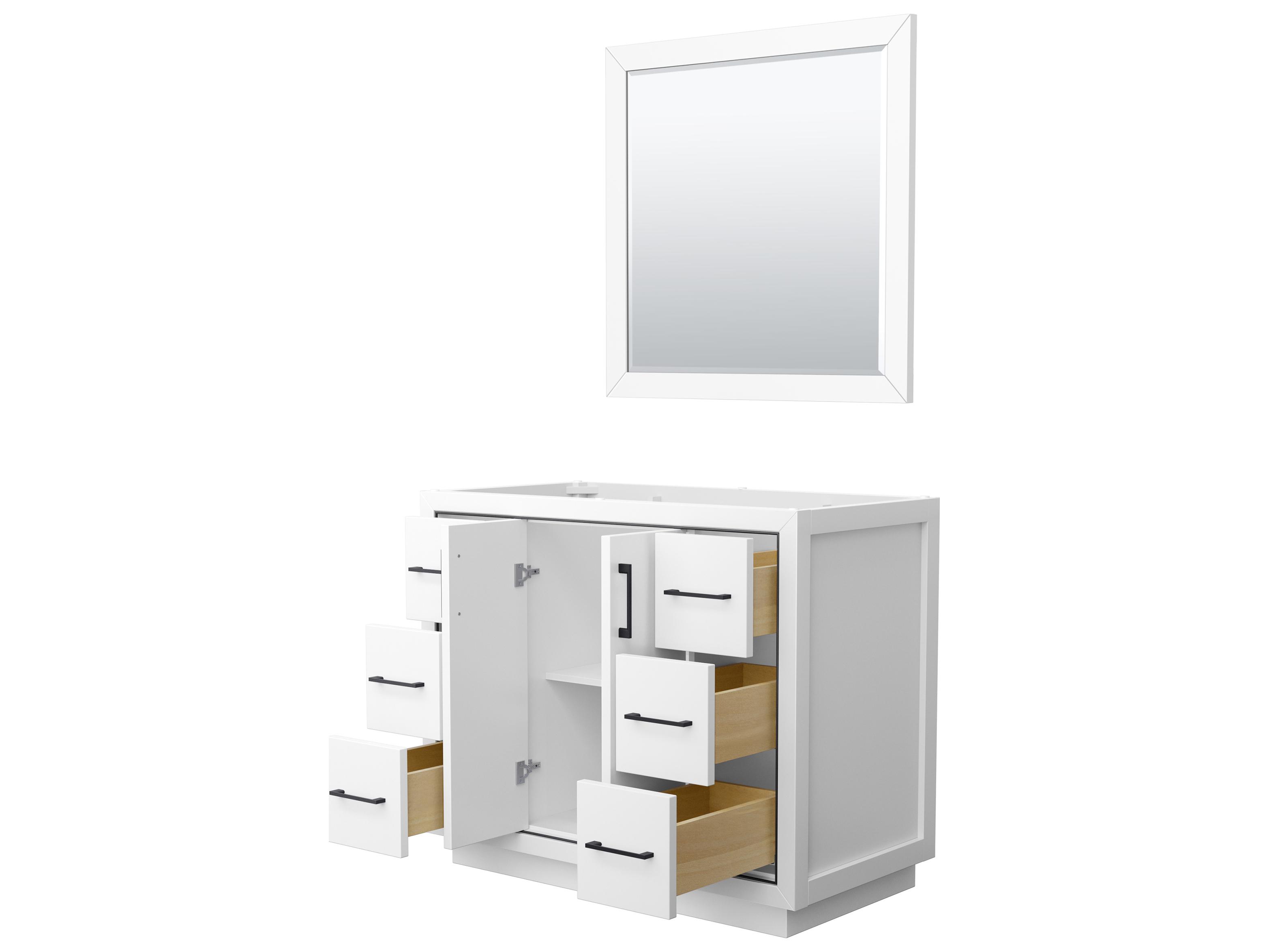 Wyndham Collection Icon 41" White Vanity with 34" Mirror