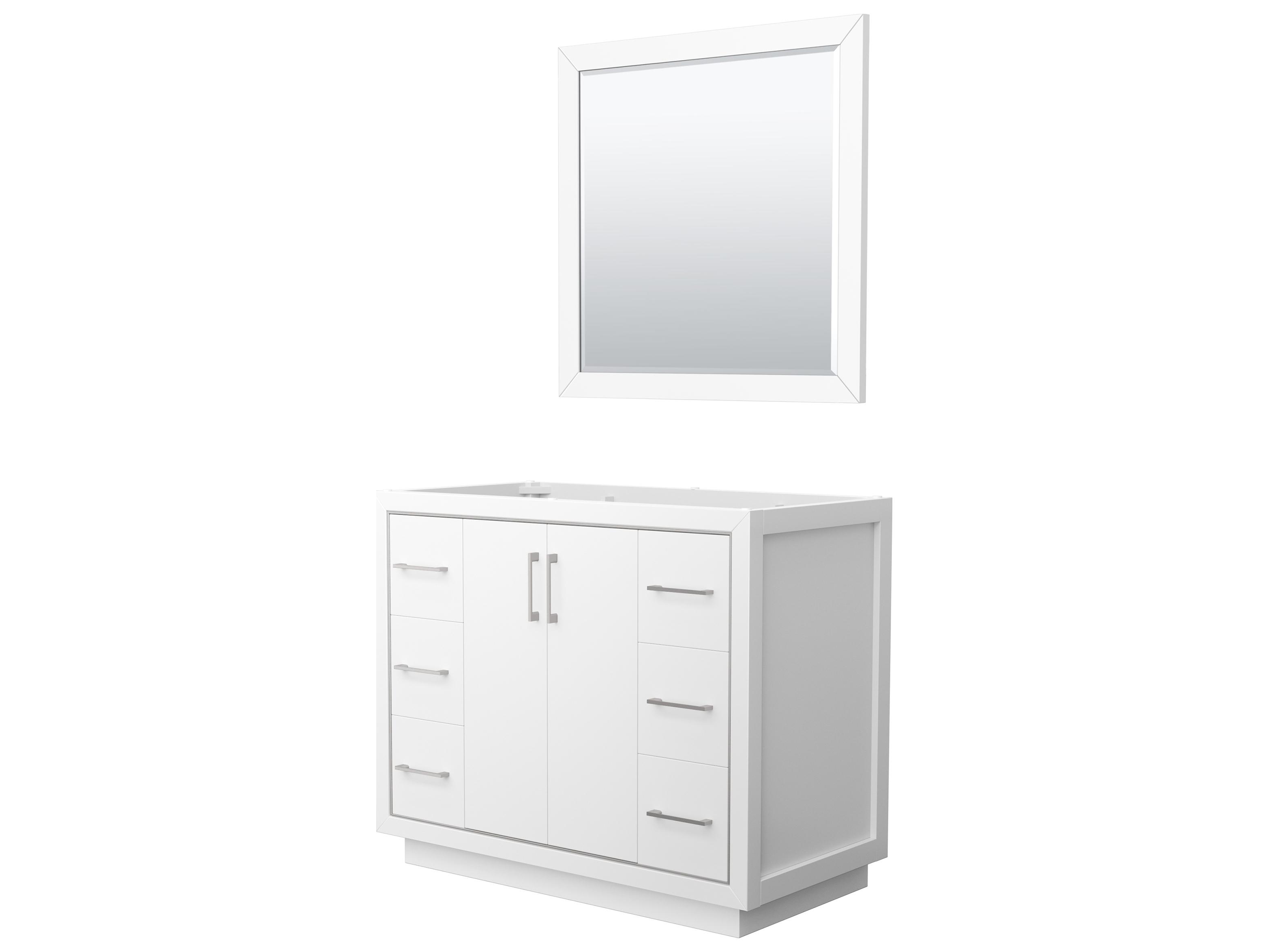 Wyndham Collection Icon 41" White Vanity with 34" Mirror