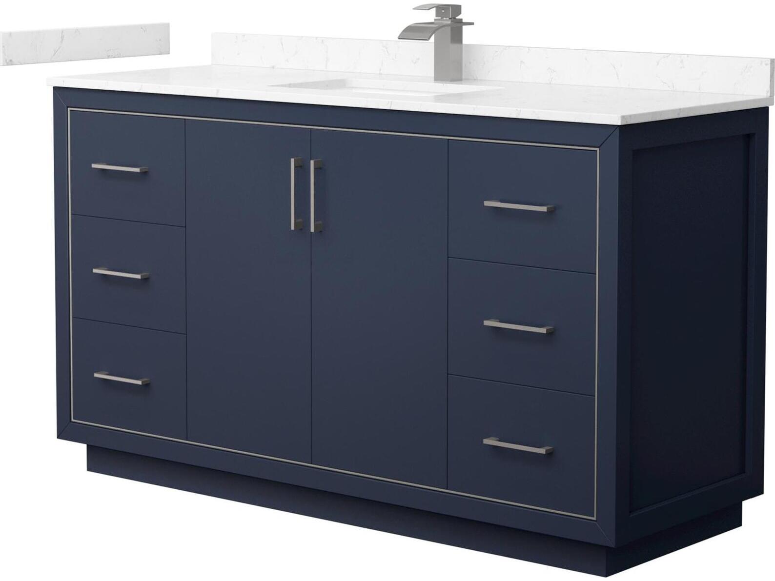 Wyndham Collection Icon 60" Dark Blue Vanity