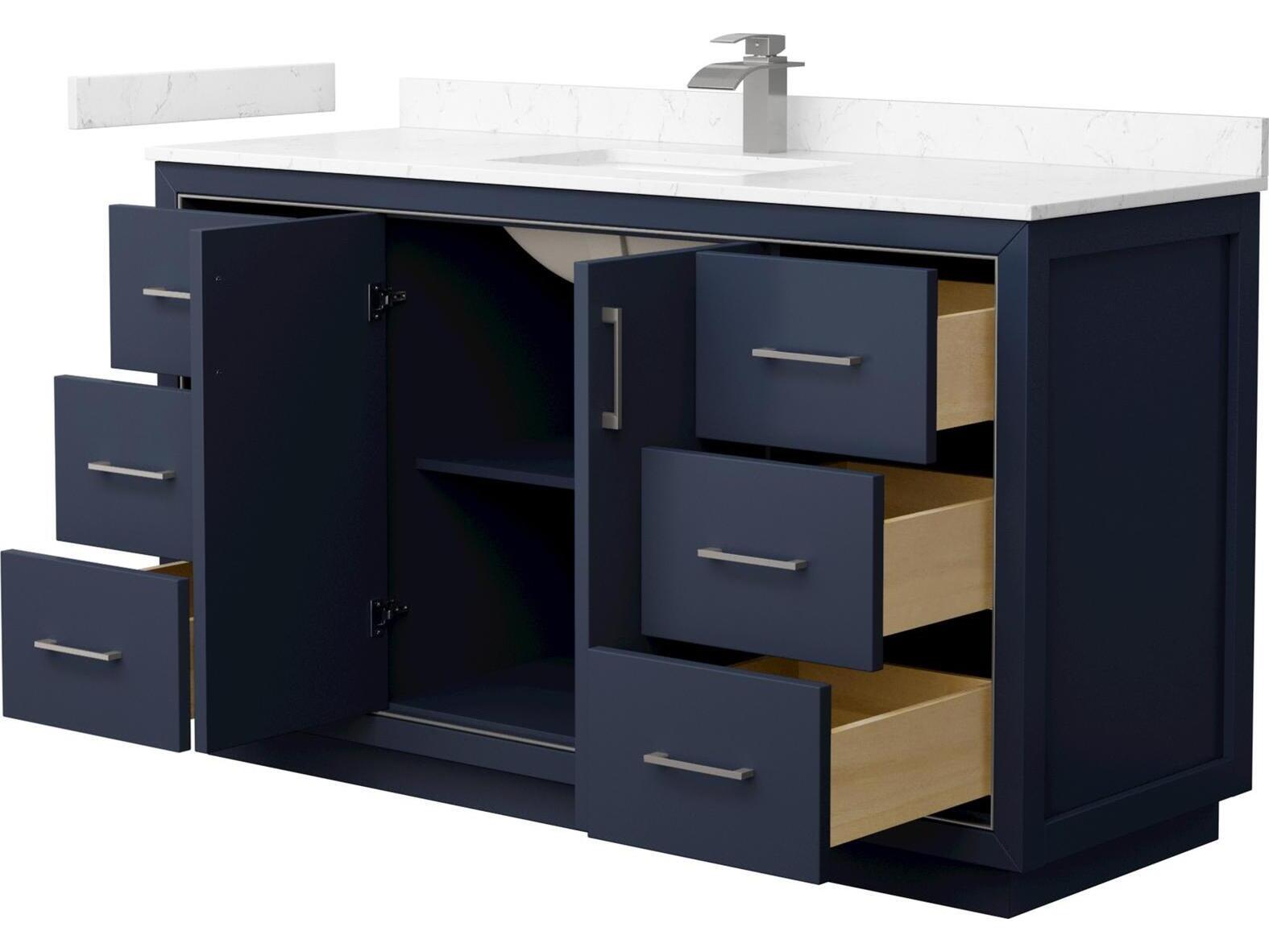 Wyndham Collection Icon 60" Dark Blue Vanity