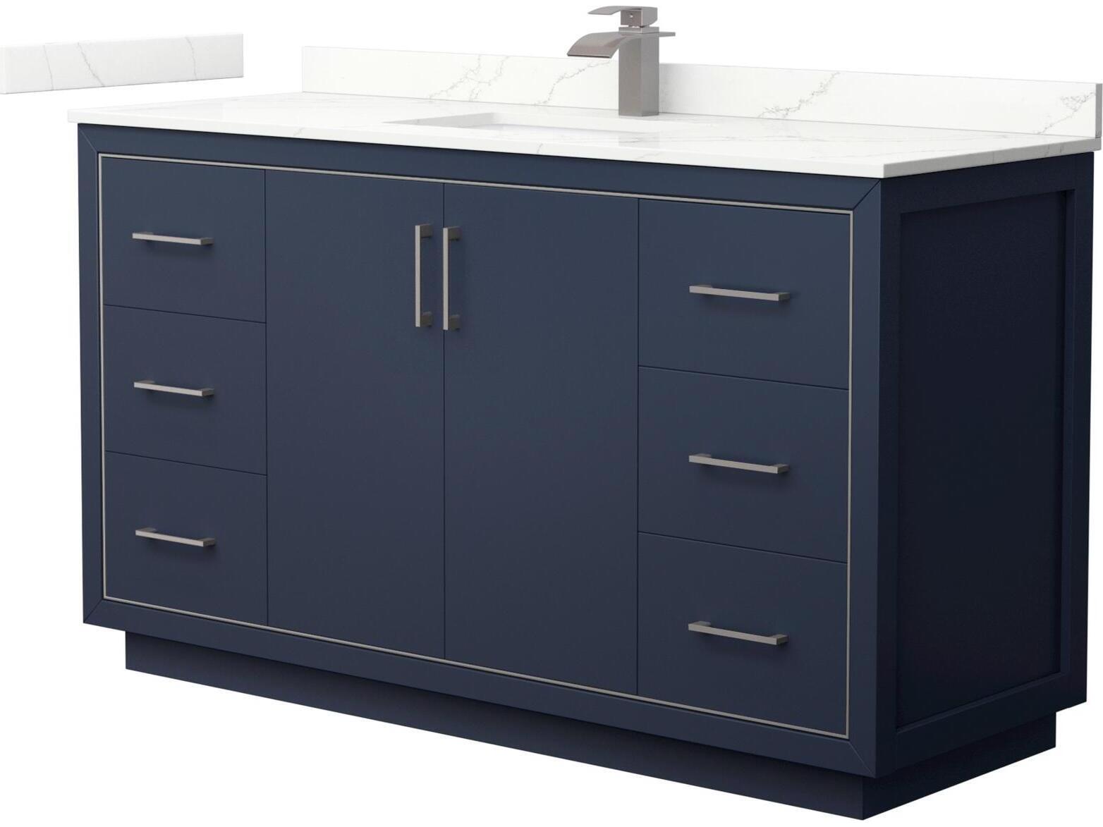Wyndham Collection Icon 60" Dark Blue Vanity
