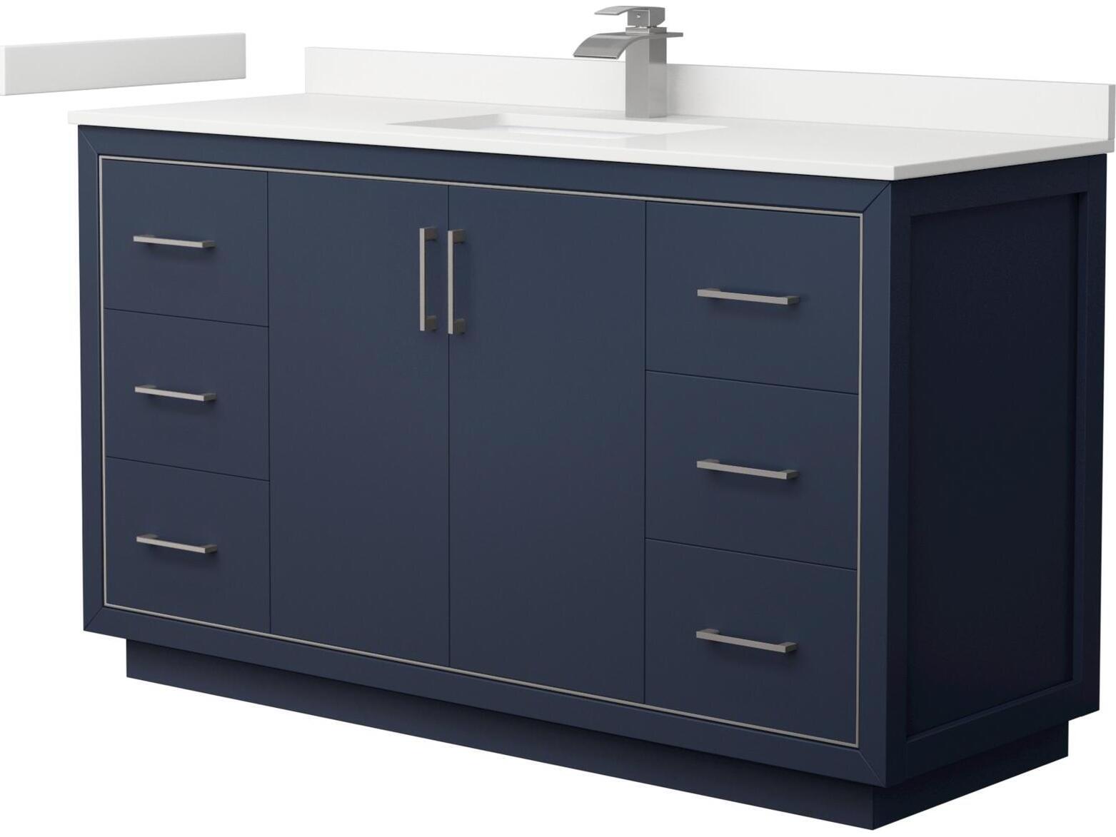 Wyndham Collection Icon 60" Dark Blue Vanity
