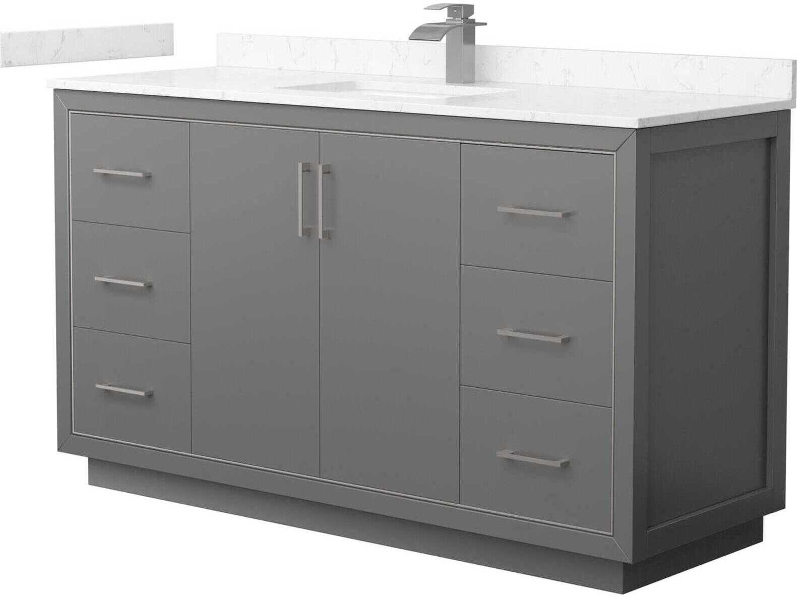 Wyndham Collection Icon 60" Dark Gray Vanity