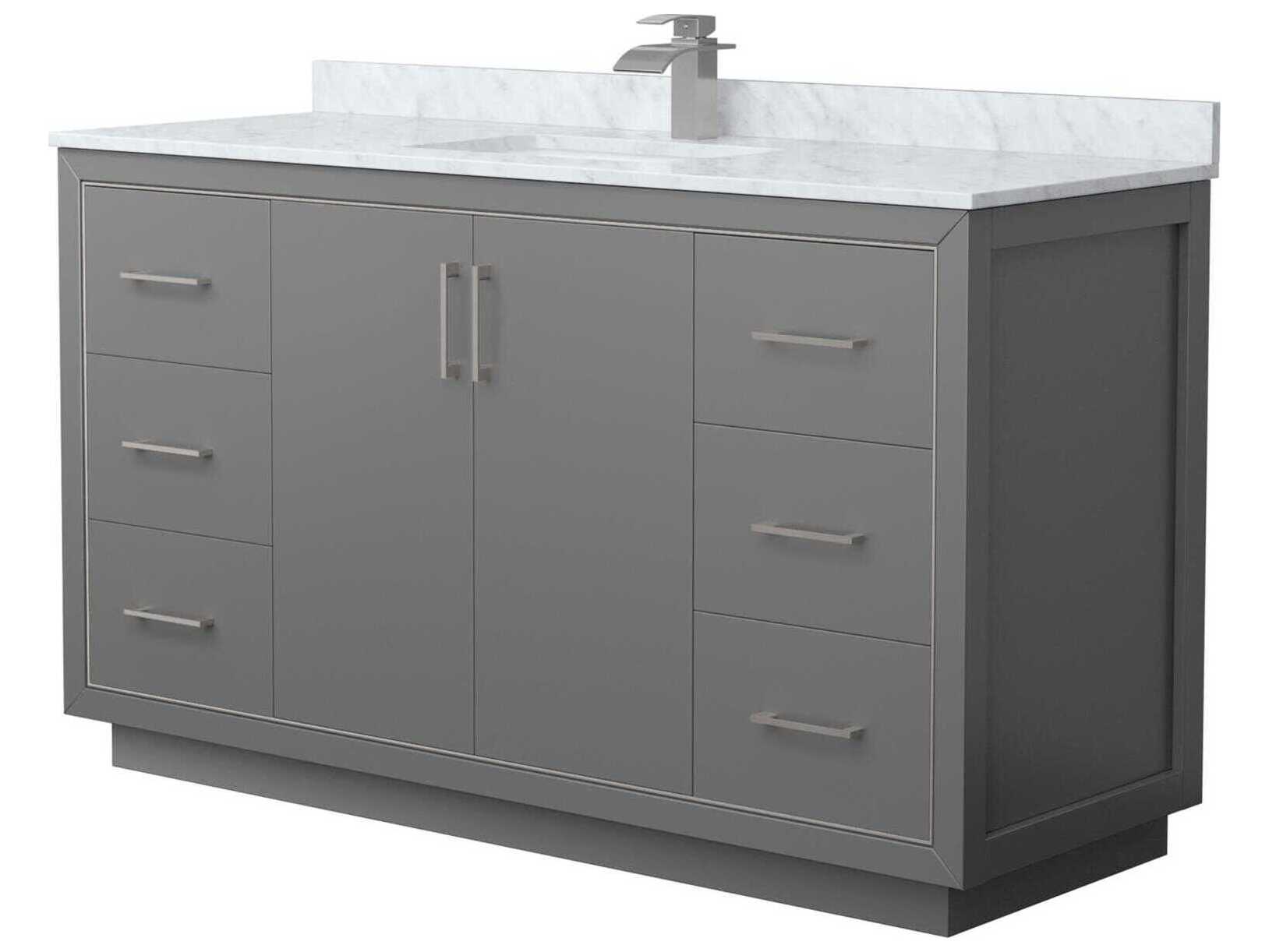 Wyndham Collection Icon 60" Dark Gray Vanity