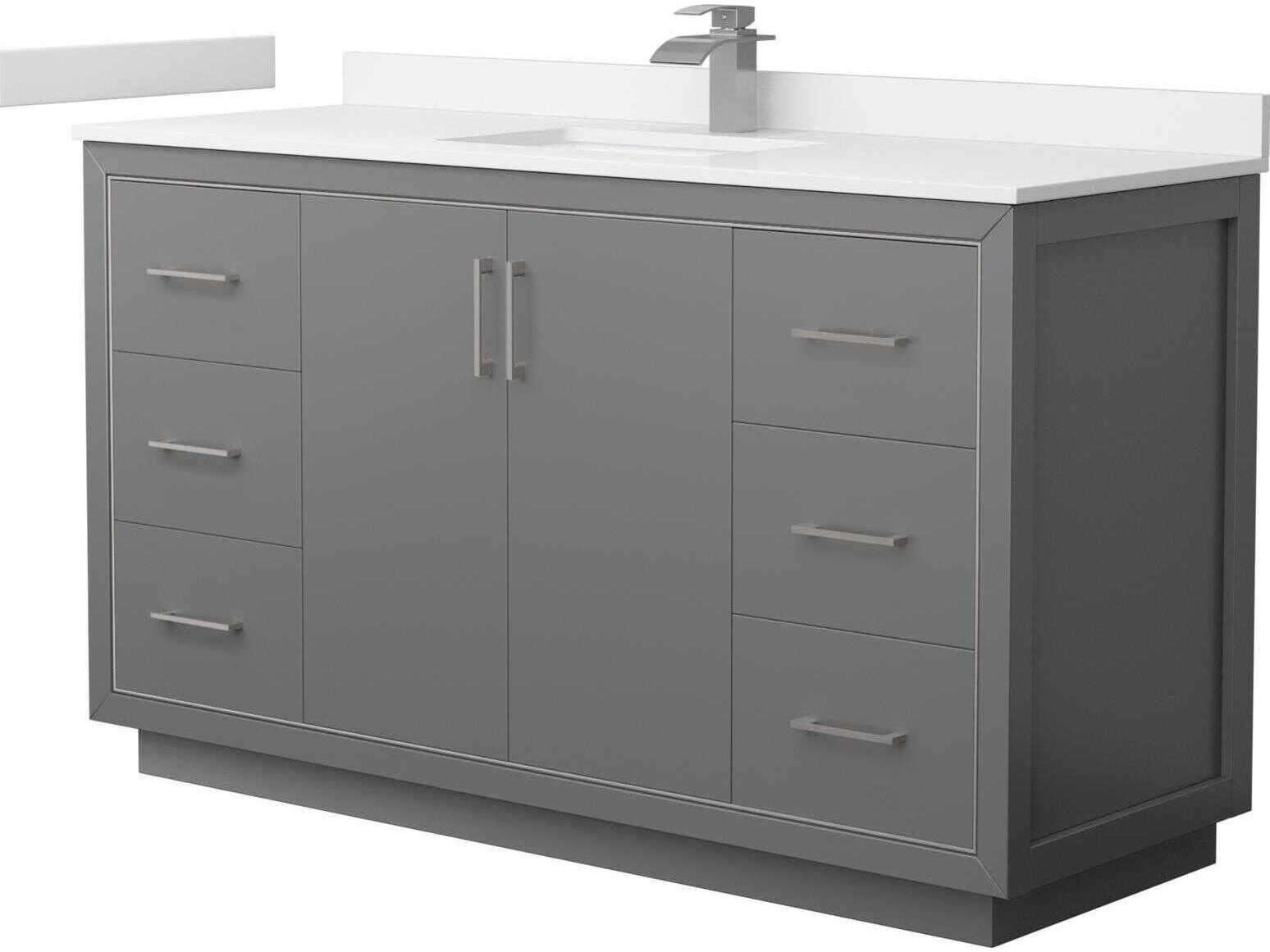 Wyndham Collection Icon 60" Dark Gray Vanity
