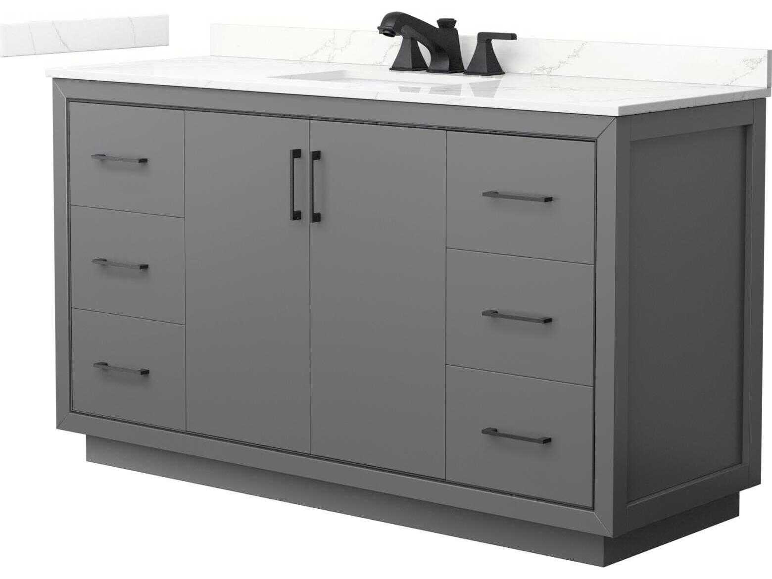 Wyndham Collection Icon 60" Dark Gray Vanity