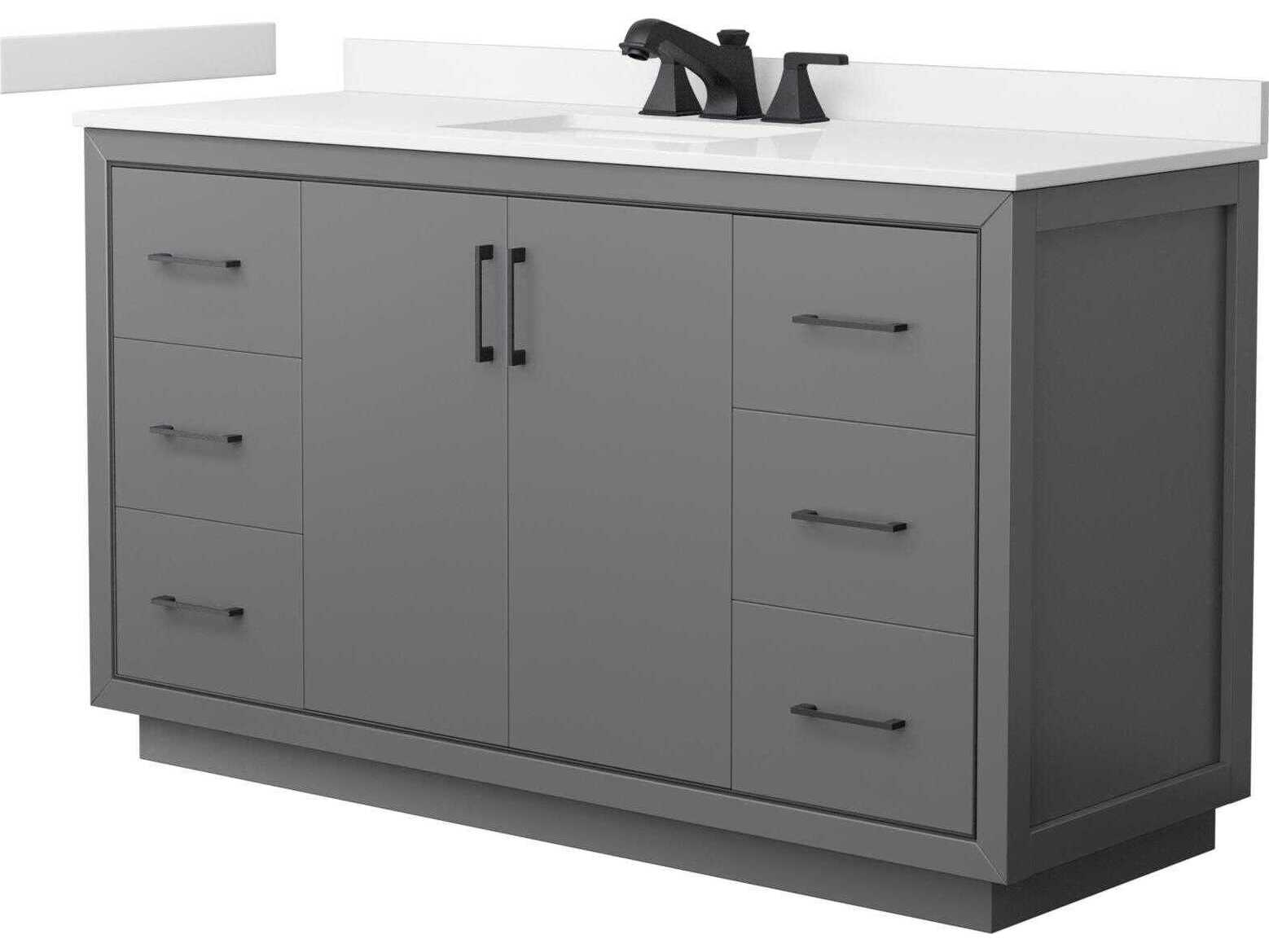 Wyndham Collection Icon 60" Dark Gray Vanity