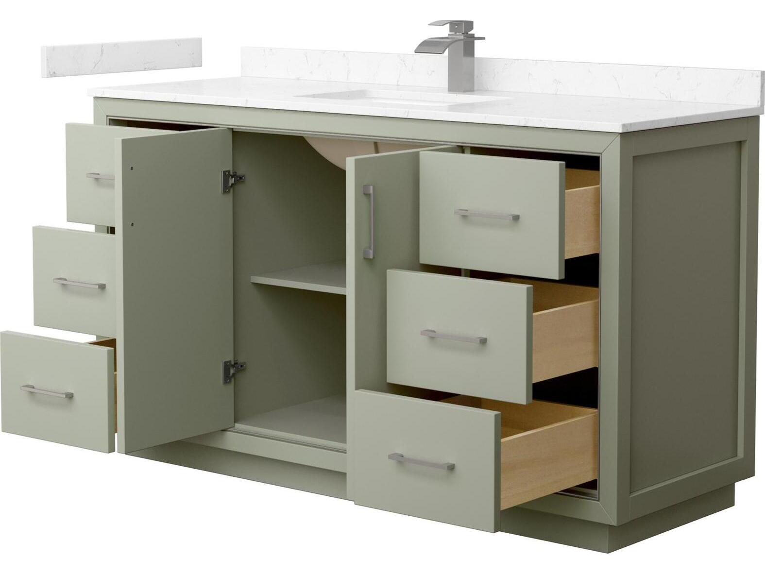 Wyndham Collection Icon 60" Light Green Vanity