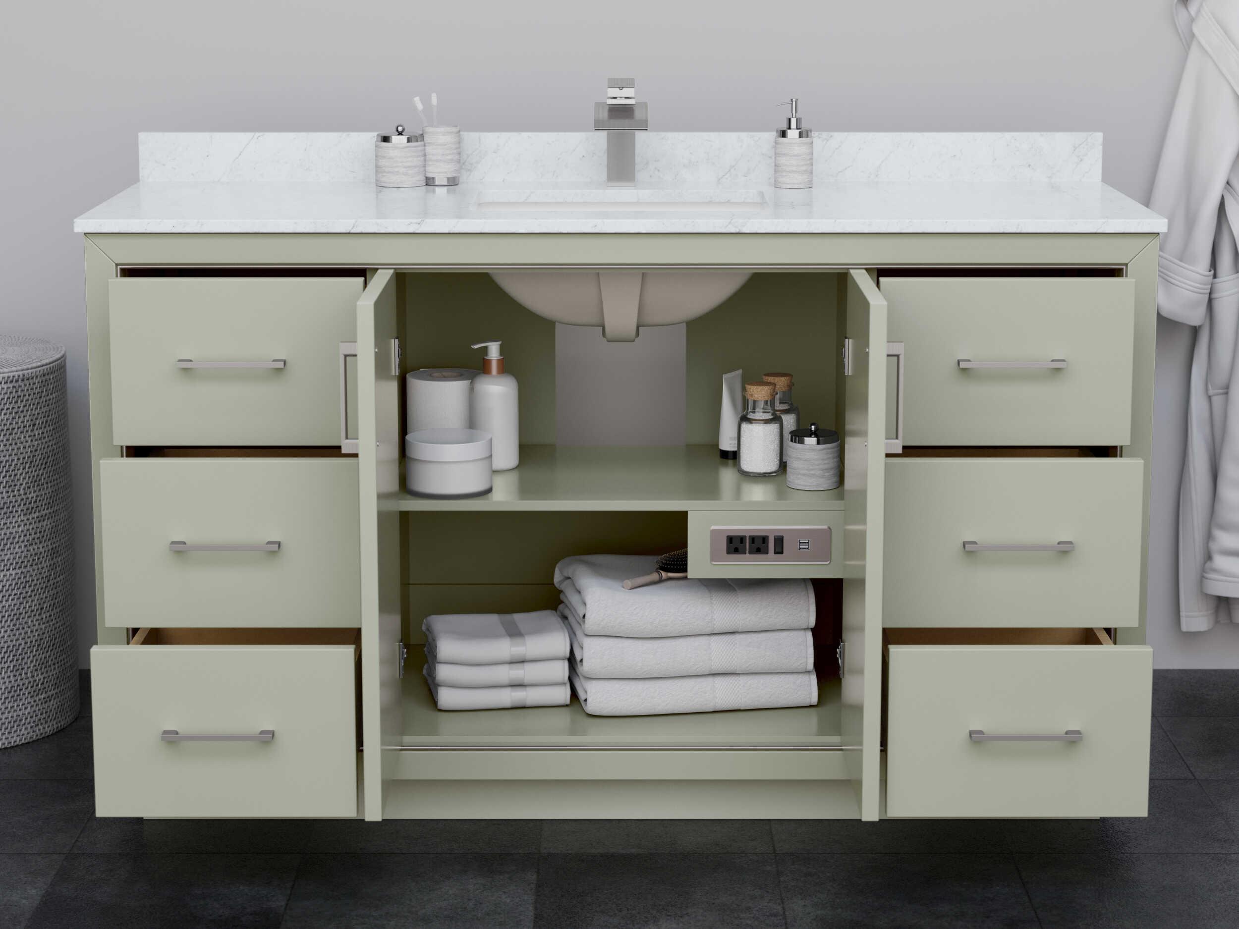 Wyndham Collection Icon 59" Light Green Vanity