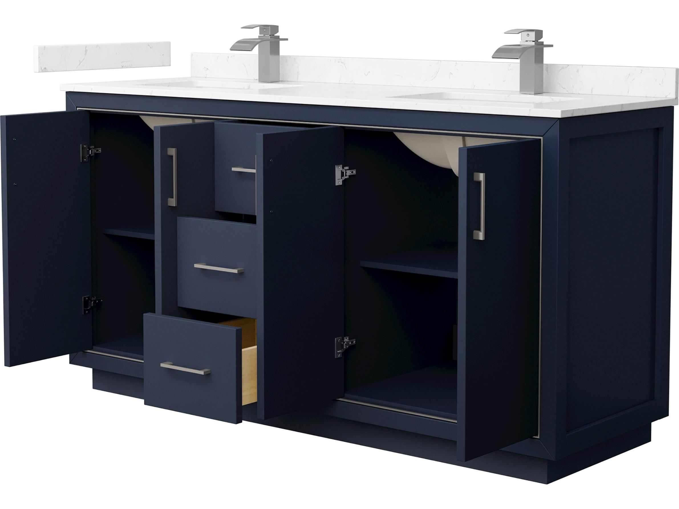 Wyndham Collection Icon 66" Dark Blue Vanity