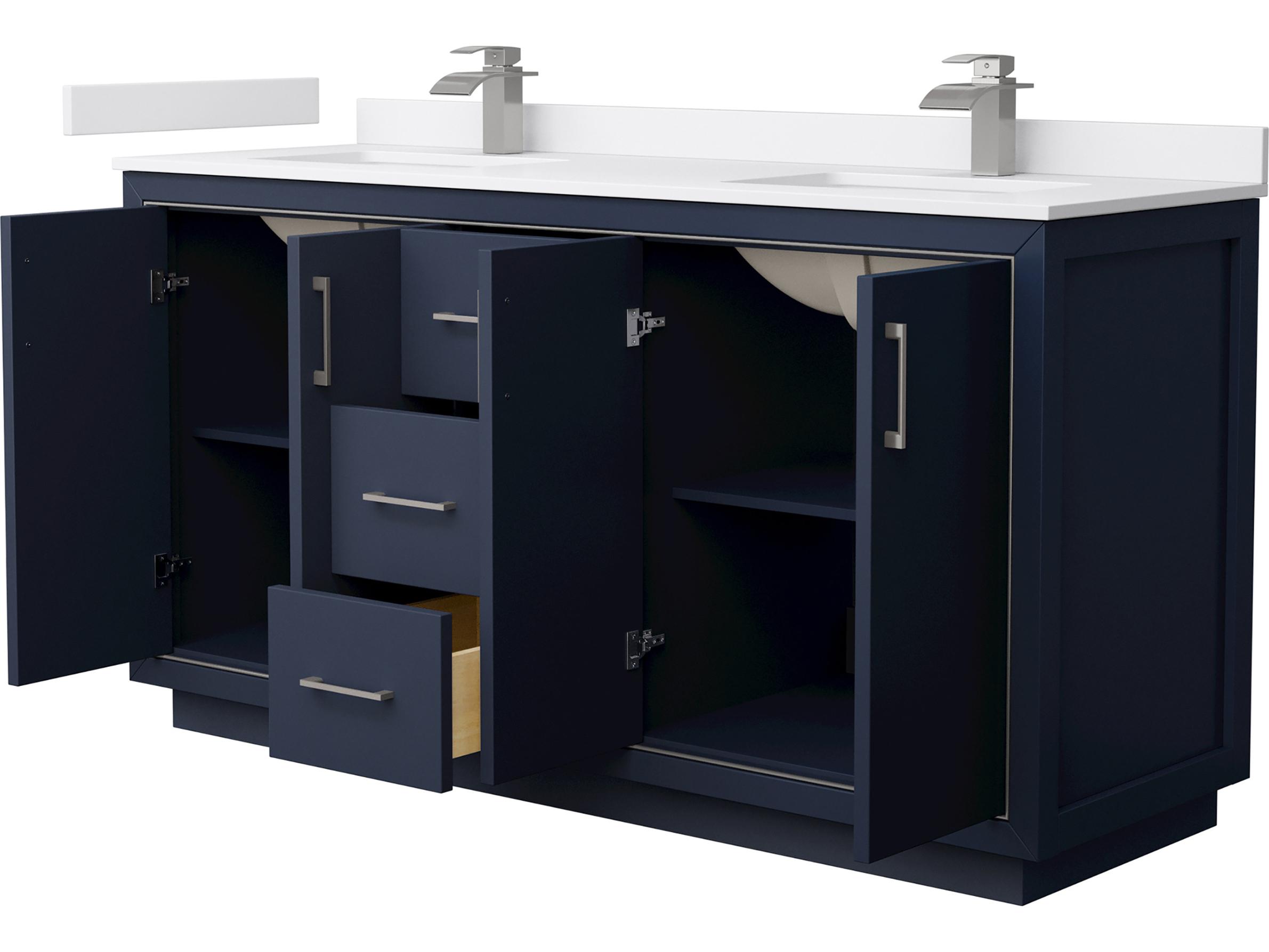 Wyndham Collection Icon 66" Dark Blue Vanity