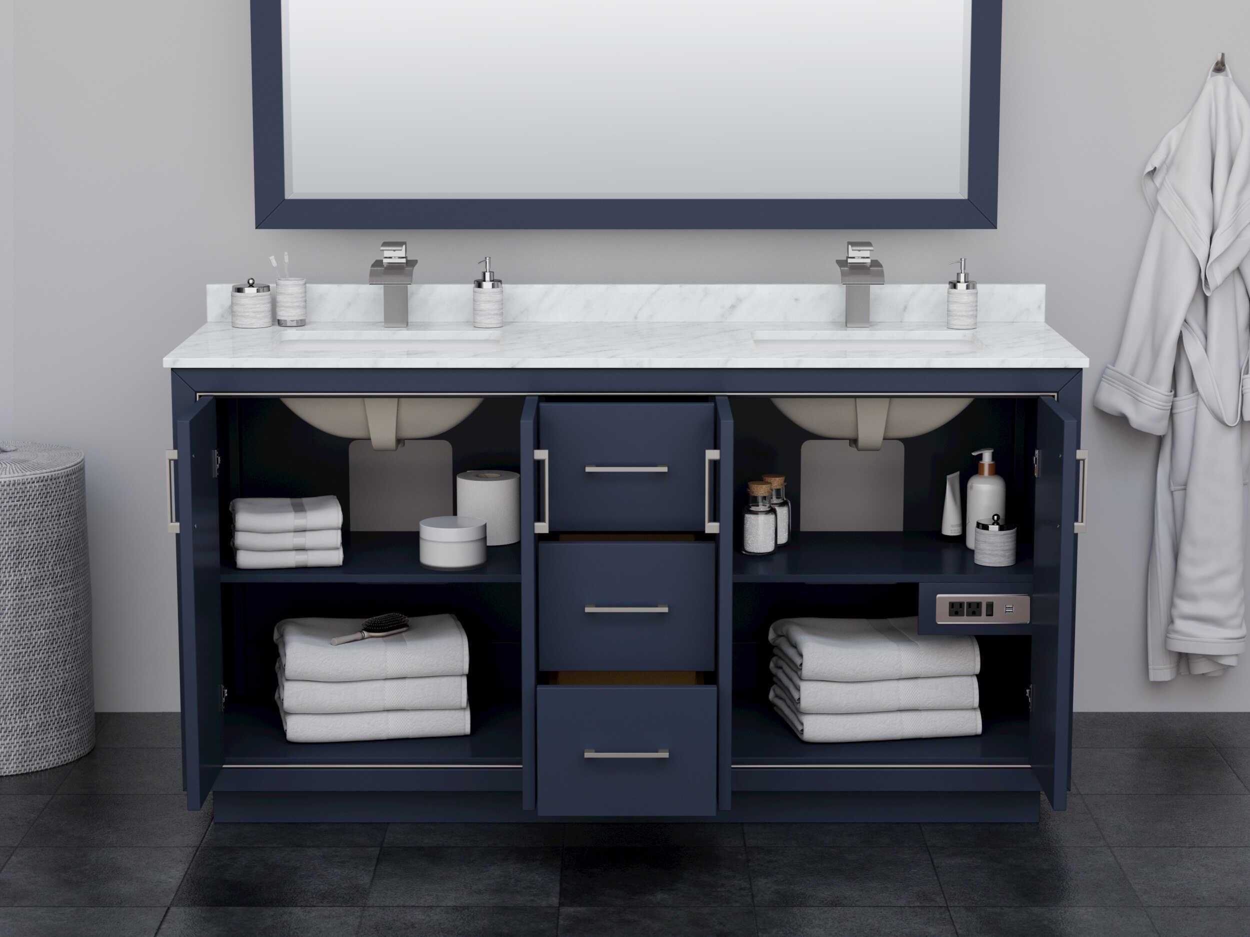 Wyndham Collection Icon 65" Dark Blue Vanity
