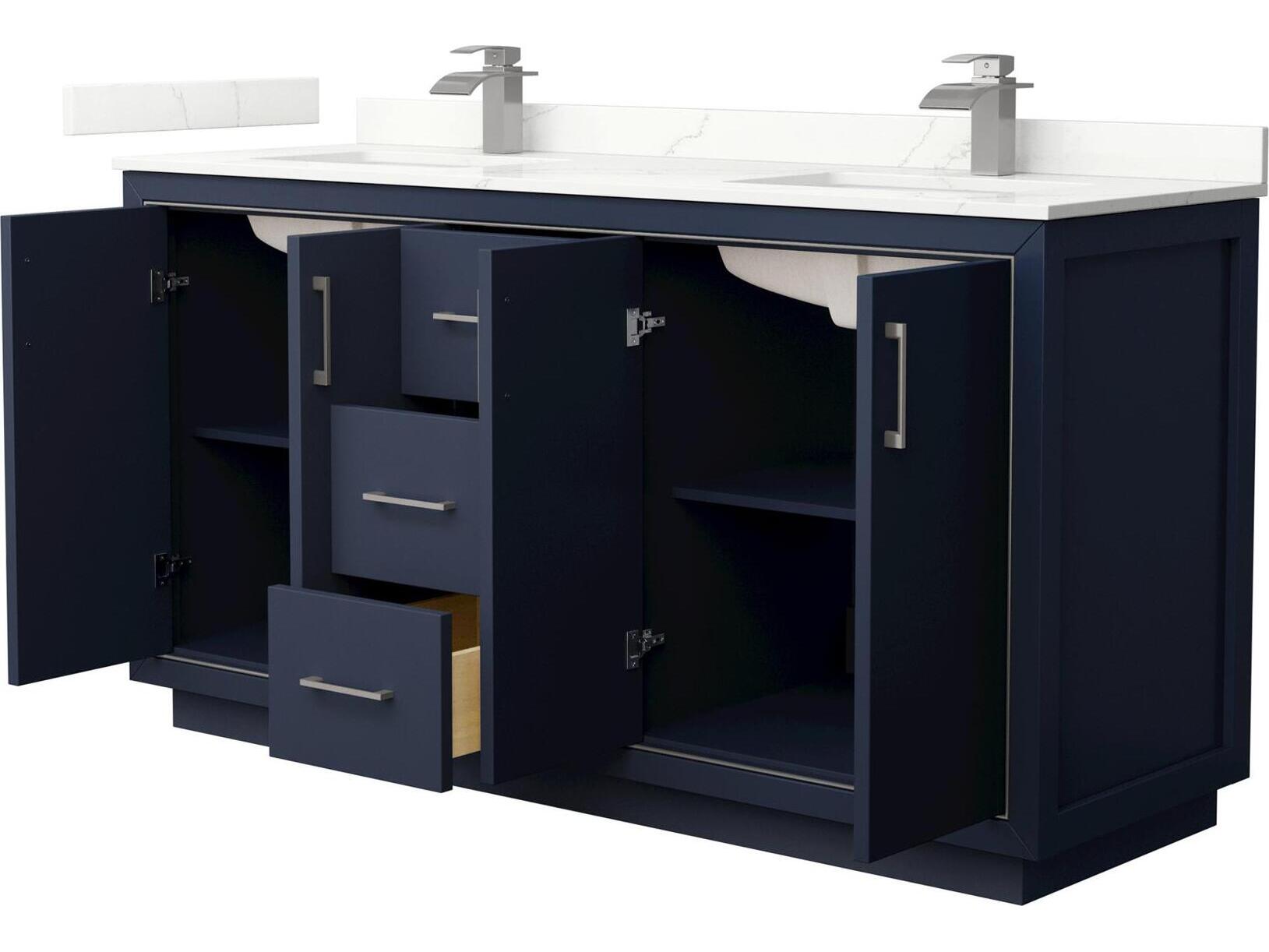 Wyndham Collection Icon 66" Dark Blue Vanity