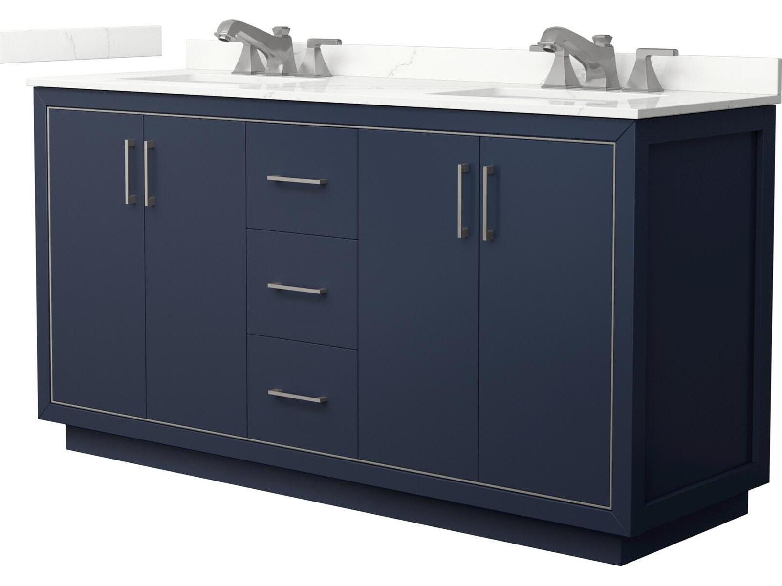 Wyndham Collection Icon 66" Dark Blue Vanity