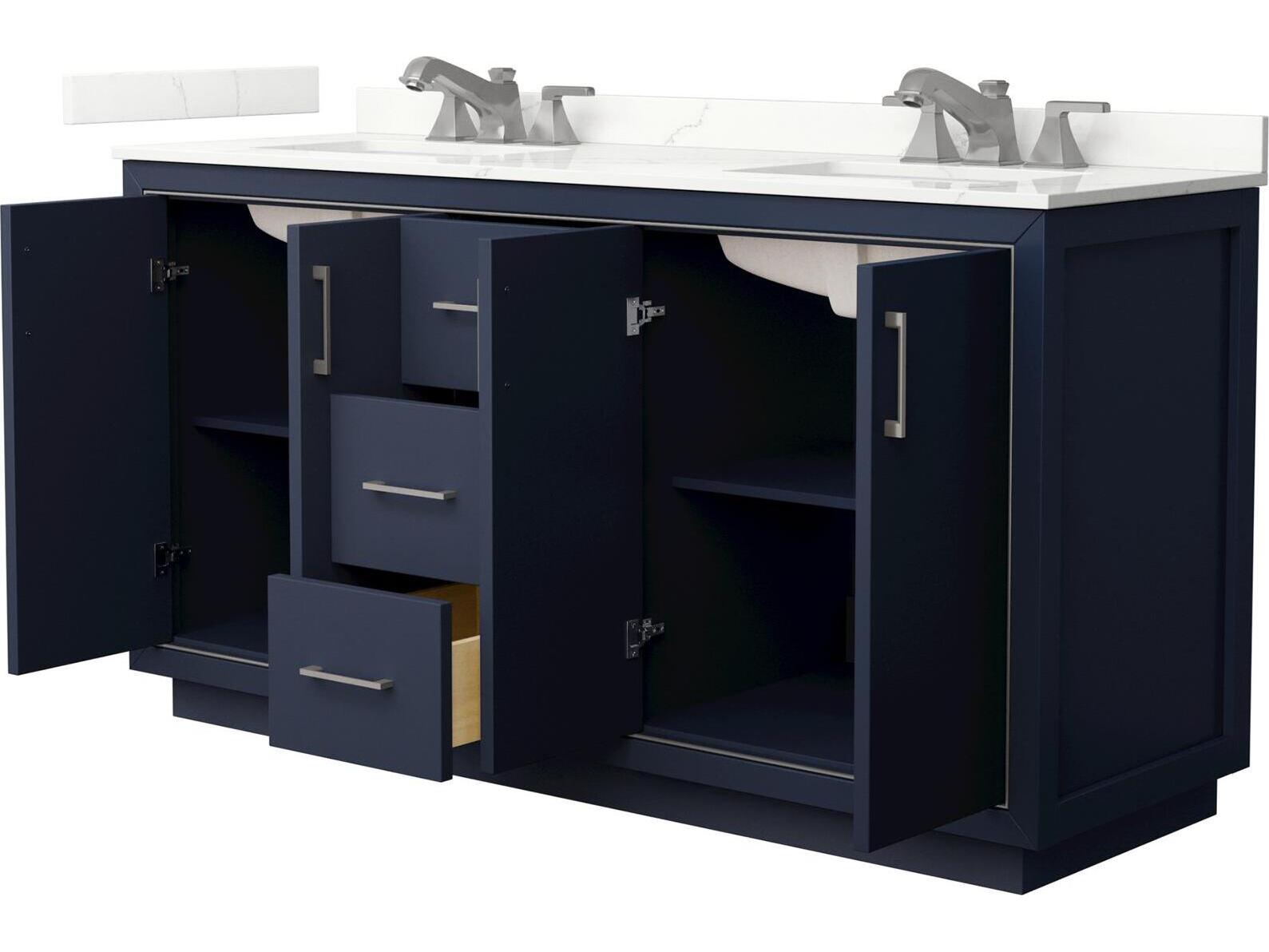 Wyndham Collection Icon 66" Dark Blue Vanity