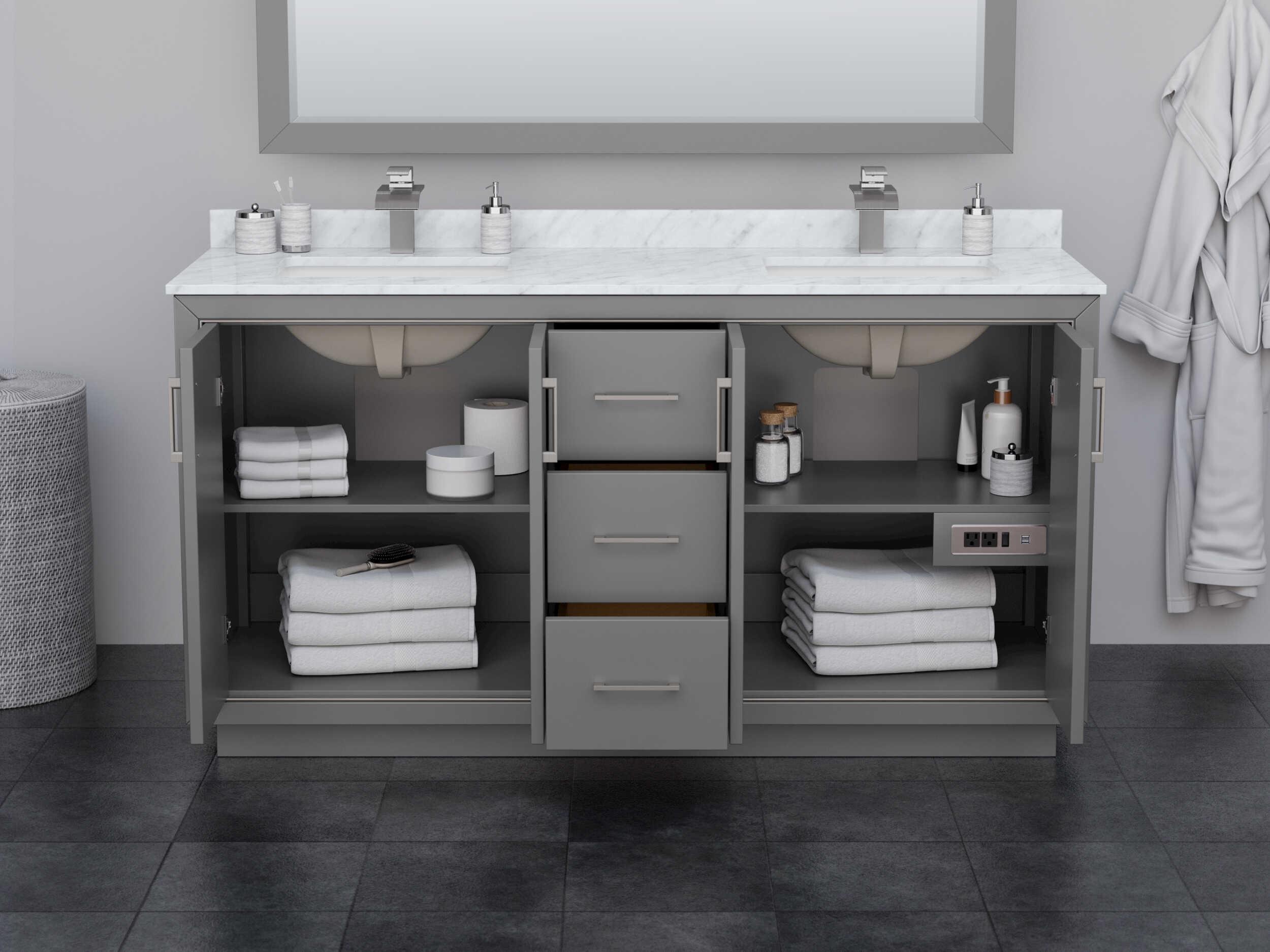 Wyndham Collection Icon 65" Dark Gray Vanity