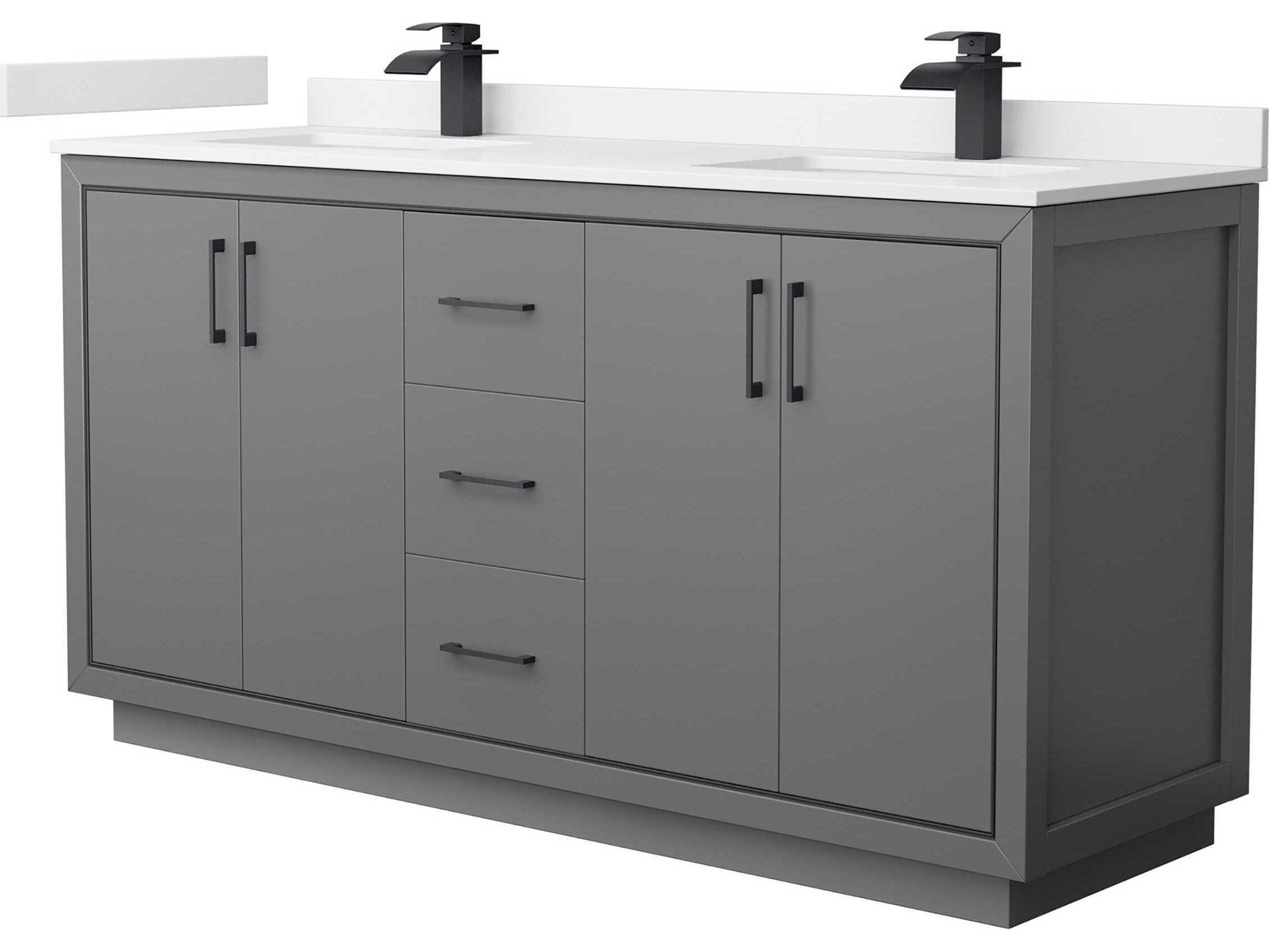 Wyndham Collection Icon 66" Dark Gray Vanity