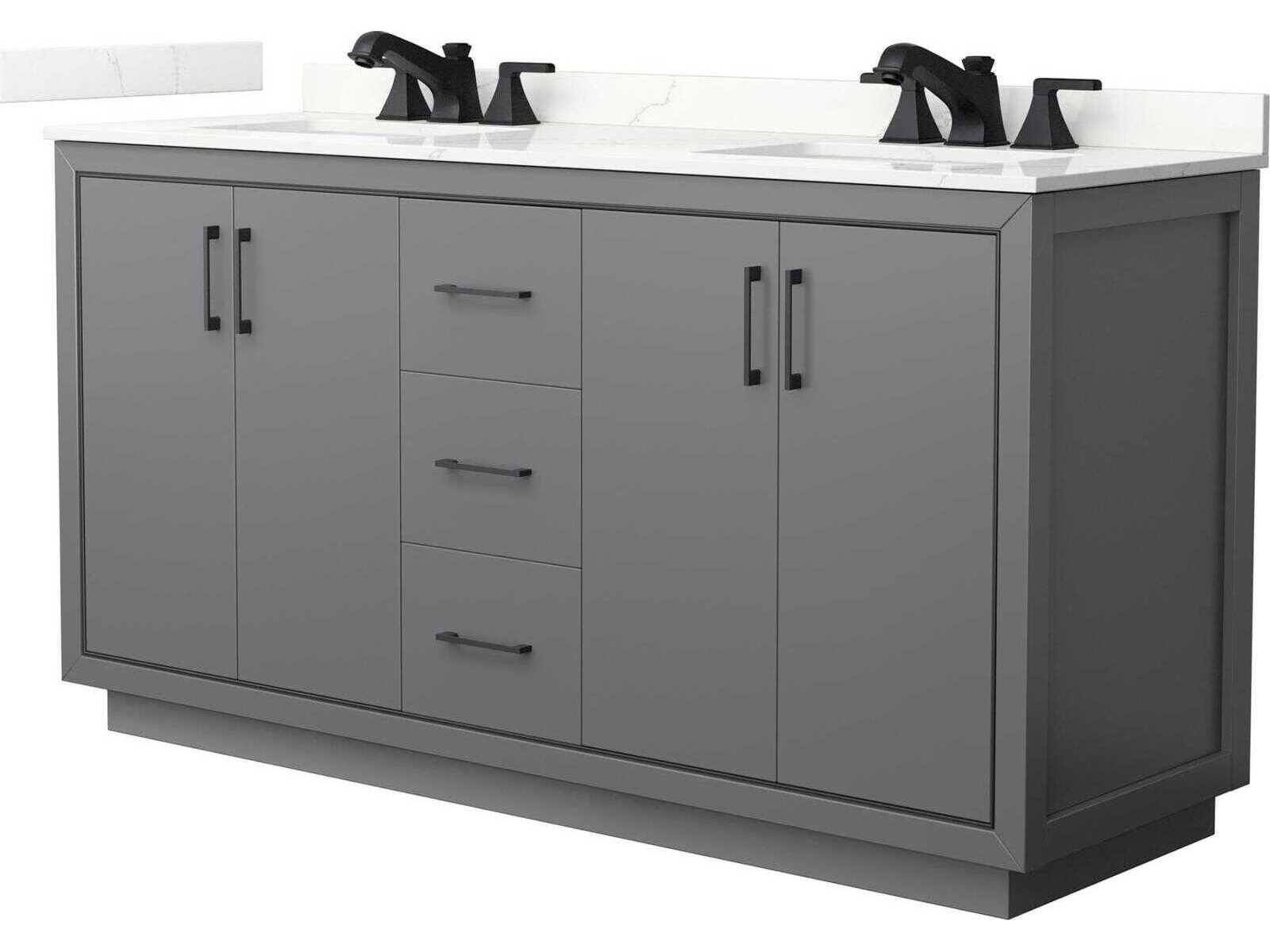 Wyndham Collection Icon 66" Dark Gray Vanity