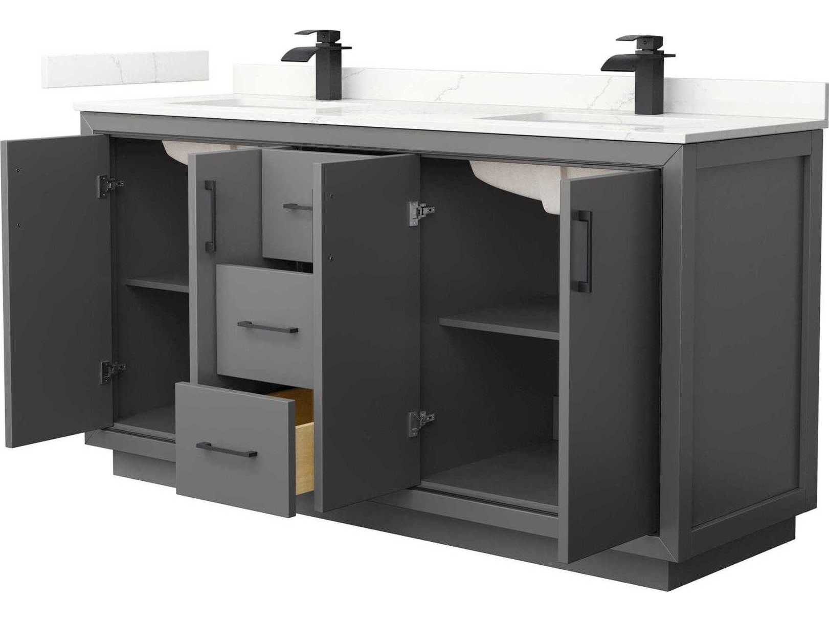 Wyndham Collection Icon 66" Dark Gray Vanity