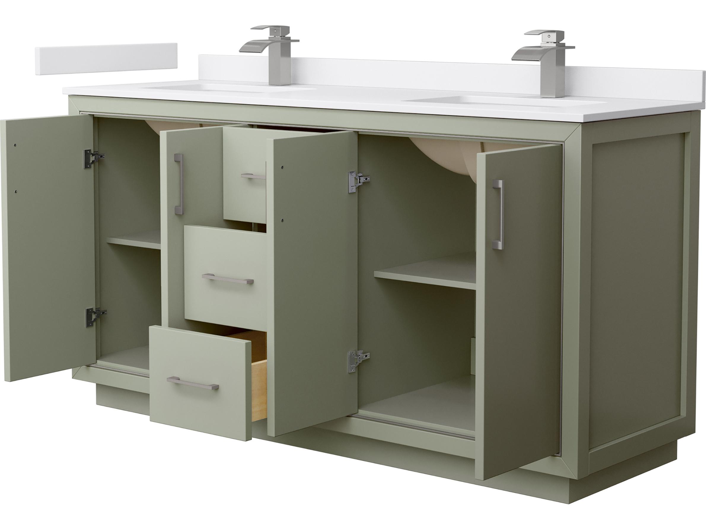 Wyndham Collection Icon 66" Light Green Vanity