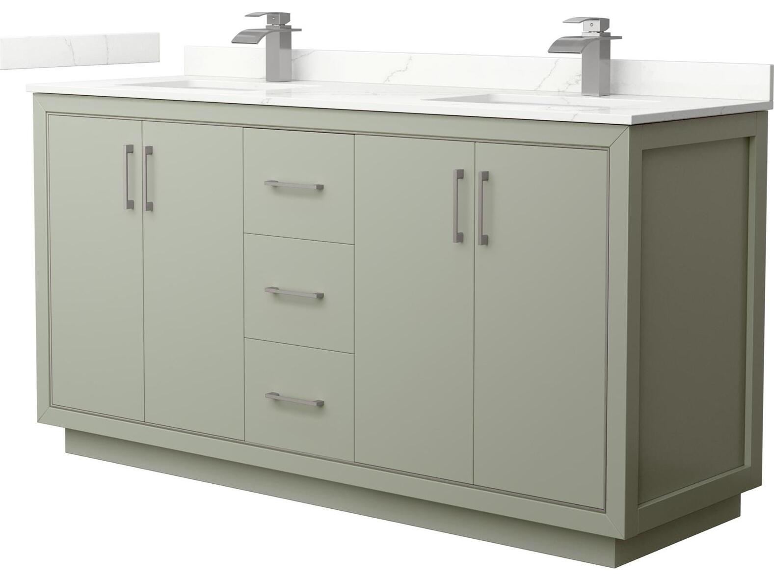 Wyndham Collection Icon 66" Light Green Vanity