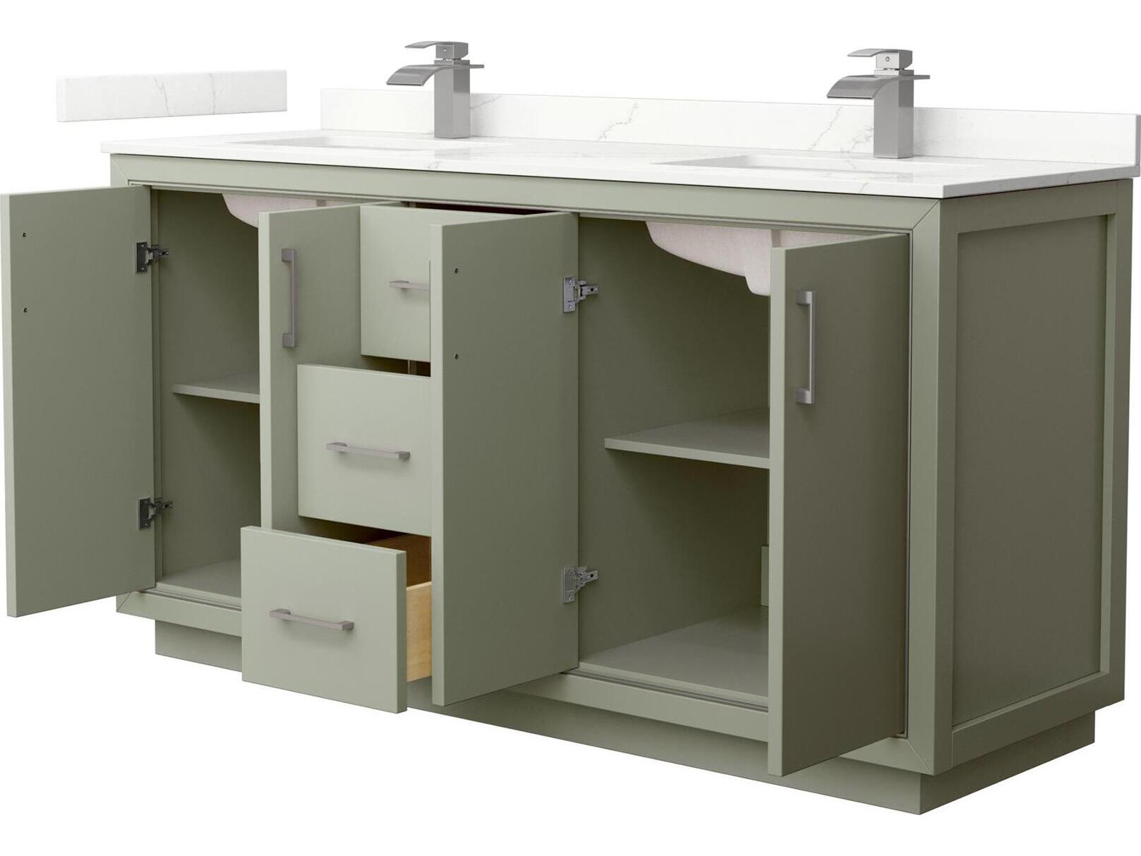 Wyndham Collection Icon 66" Light Green Vanity