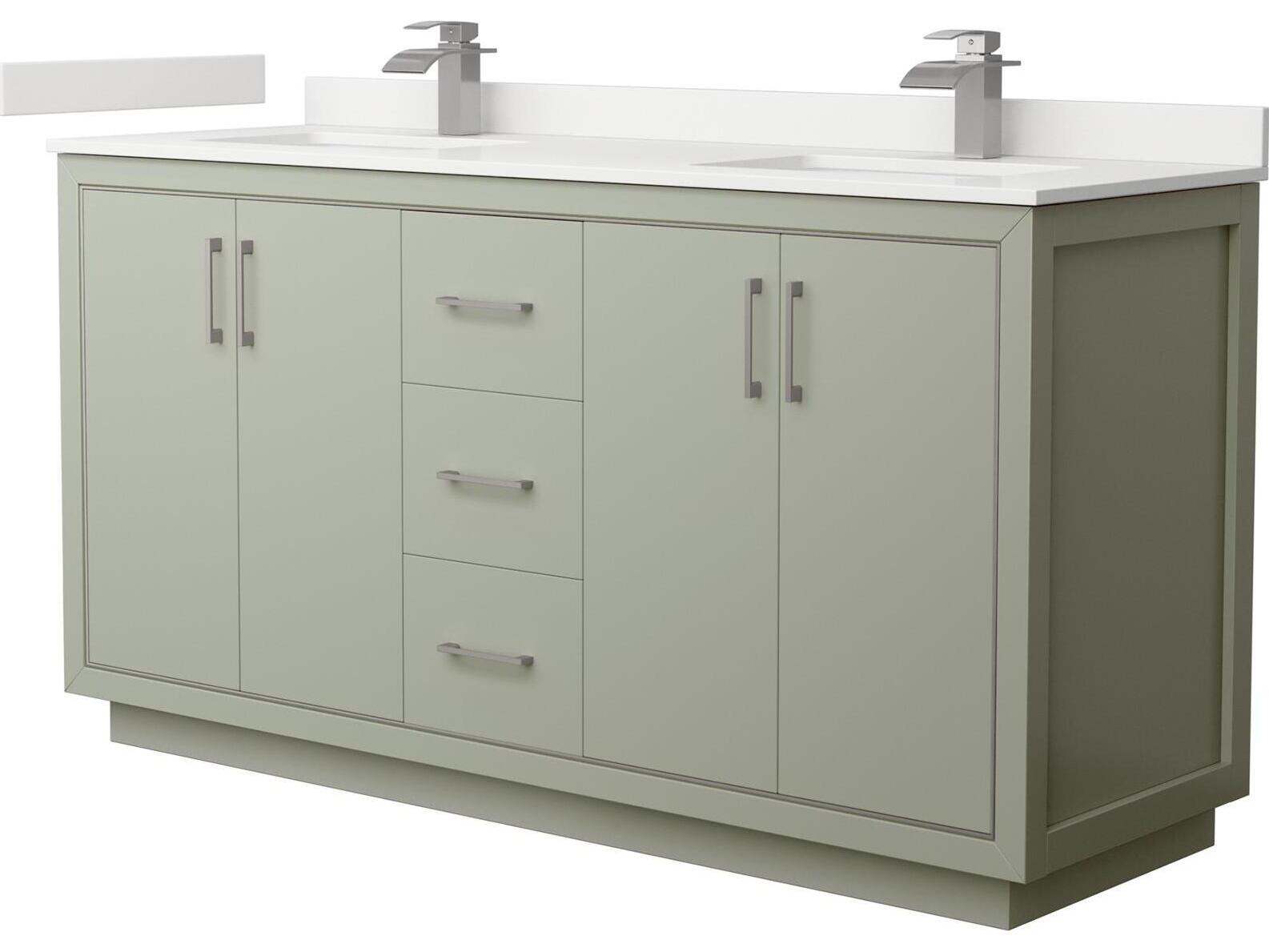 Wyndham Collection Icon 66" Light Green Vanity
