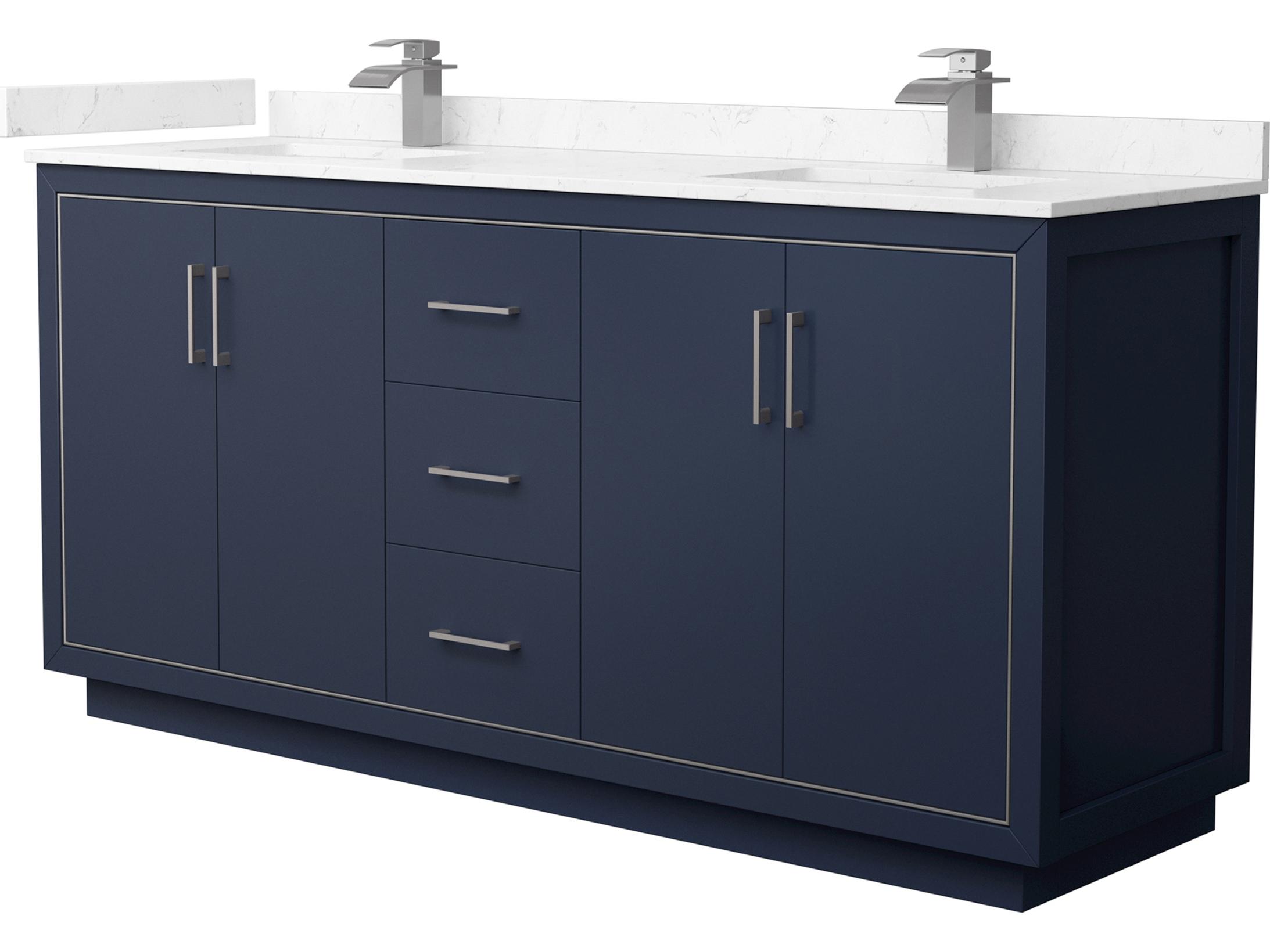 Wyndham Collection Icon 72" Dark Blue Vanity