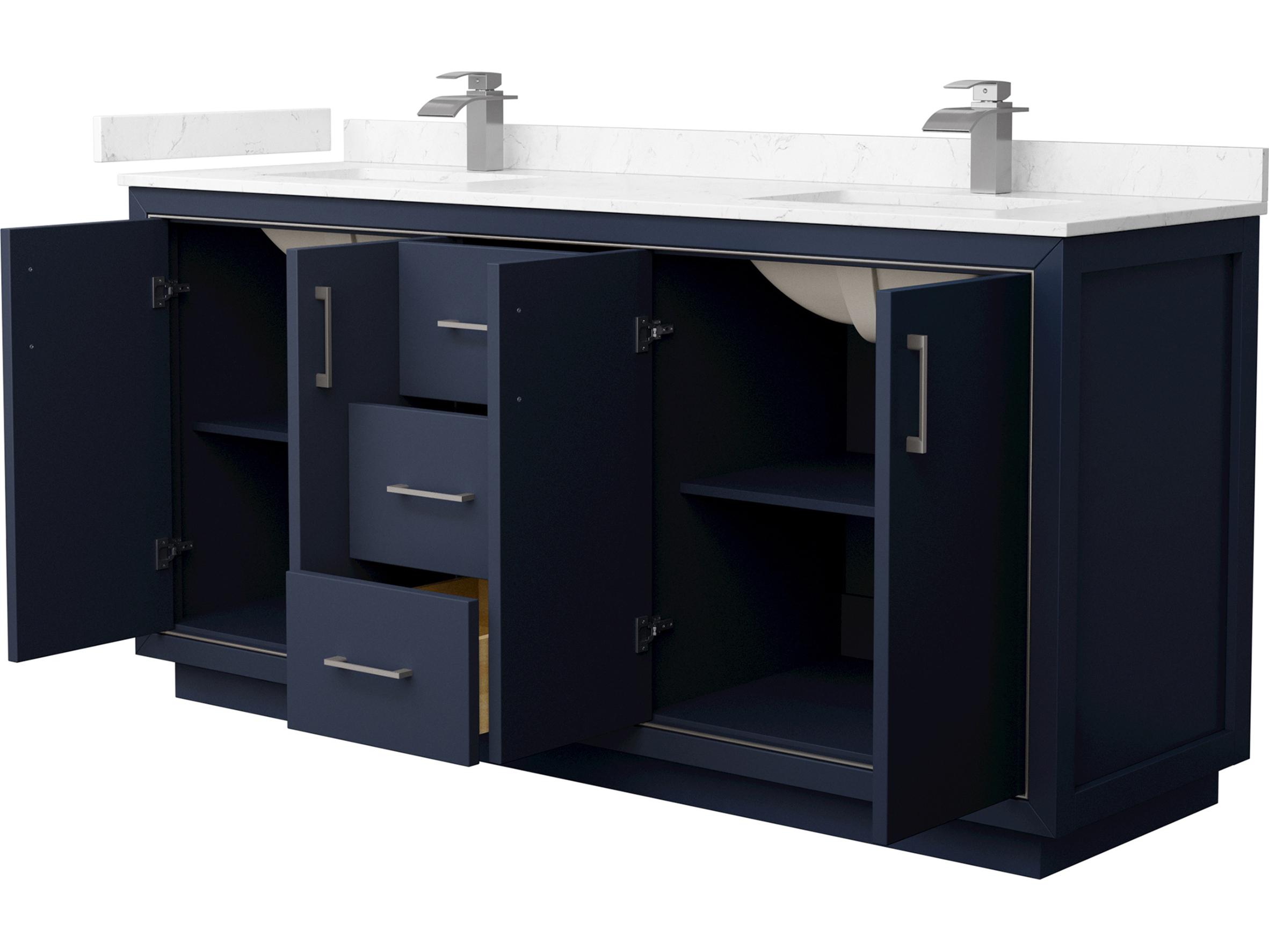 Wyndham Collection Icon 72" Dark Blue Vanity