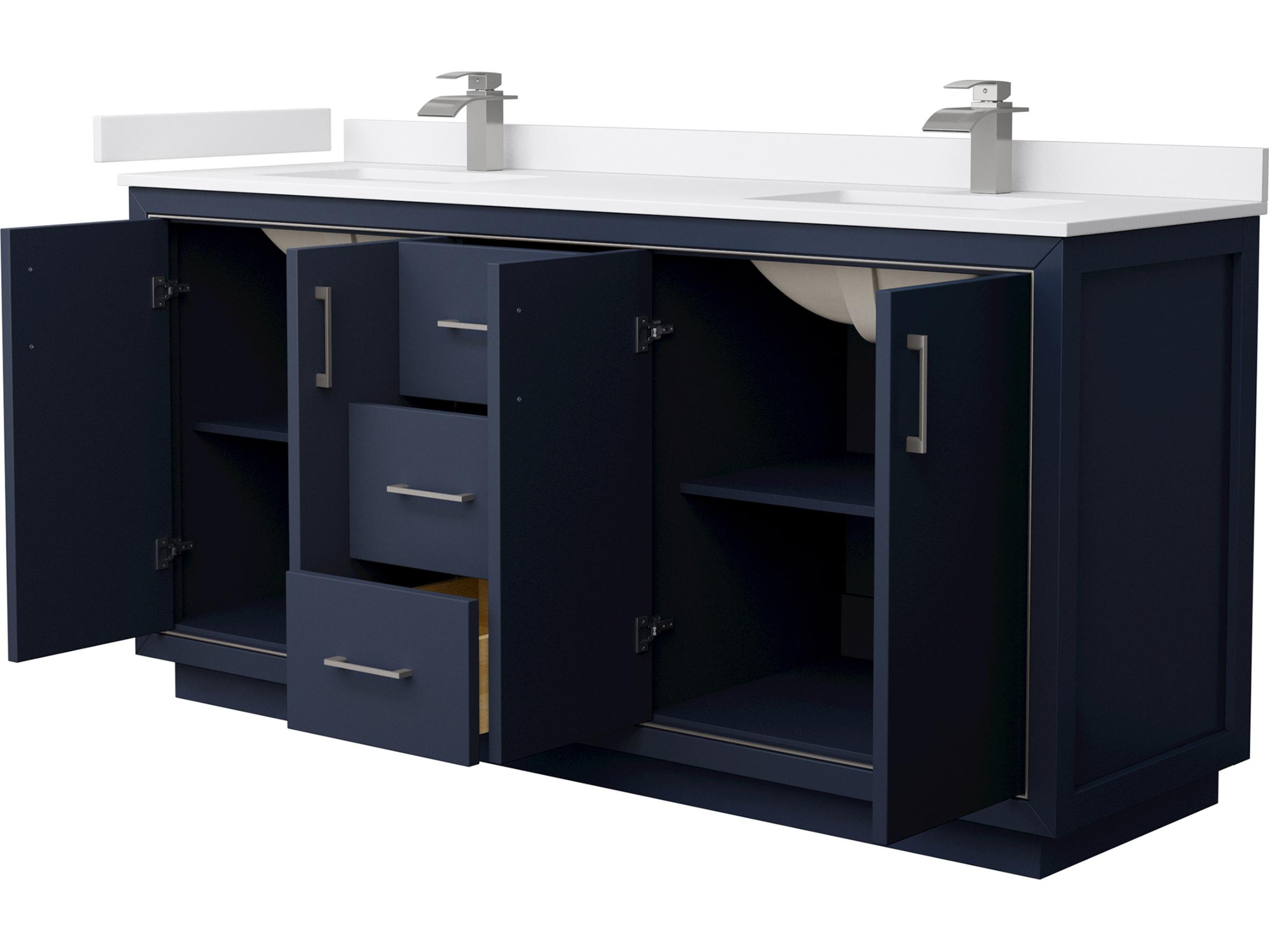 Wyndham Collection Icon 72" Dark Blue Vanity