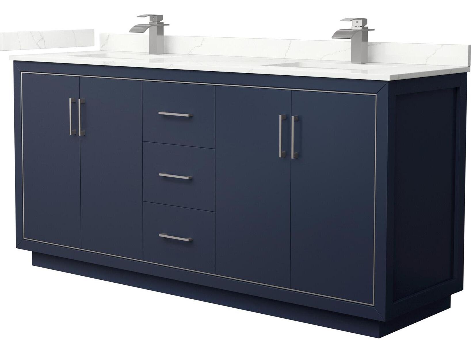 Wyndham Collection Icon 72" Dark Blue Vanity