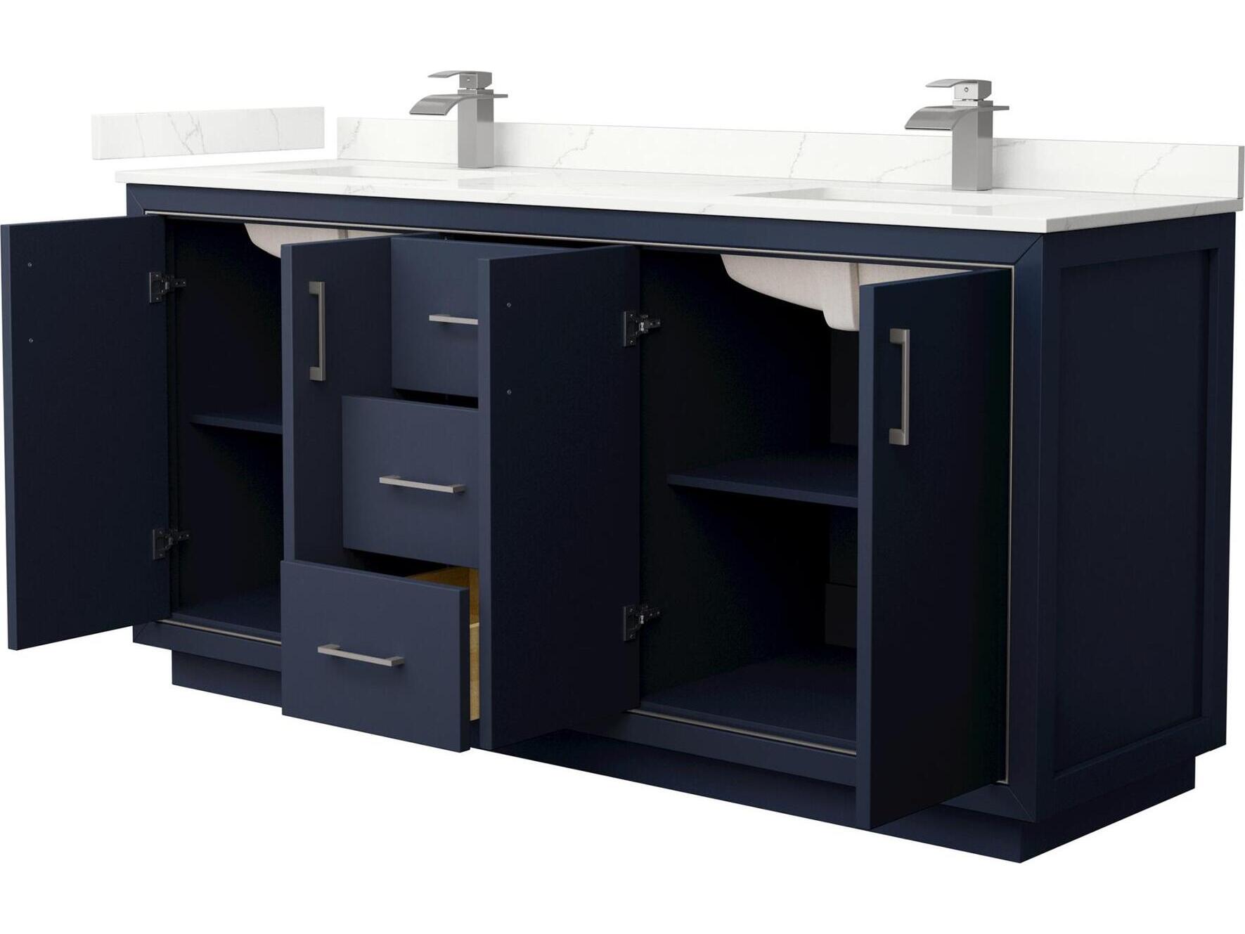 Wyndham Collection Icon 72" Dark Blue Vanity