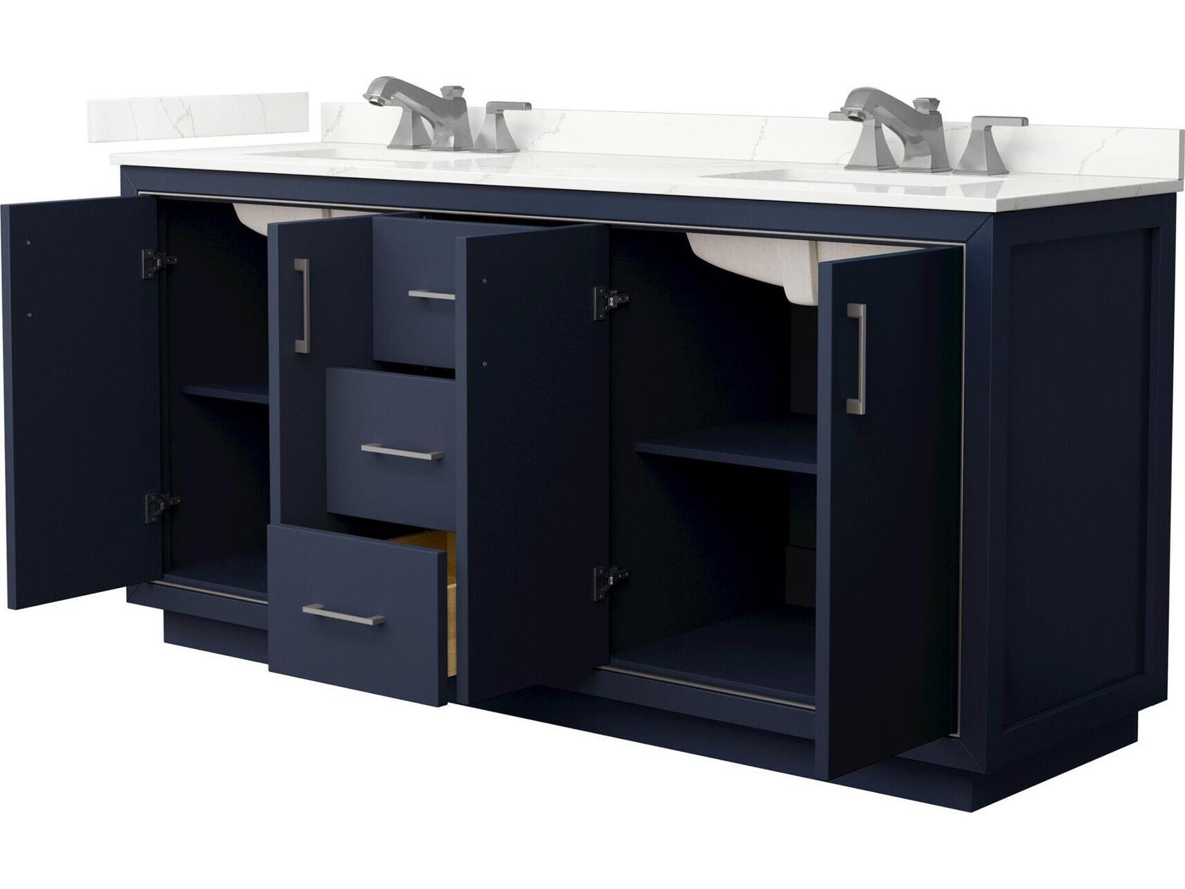 Wyndham Collection Icon 72" Dark Blue Vanity