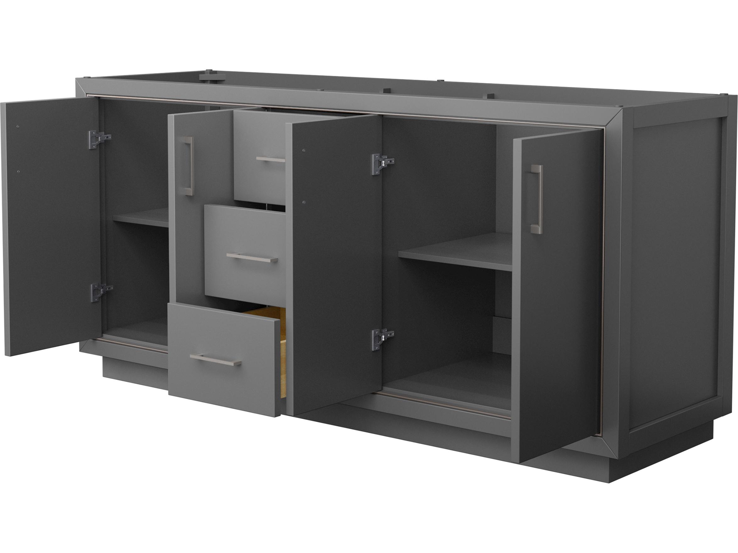 Wyndham Collection Icon 71" Dark Gray Vanity