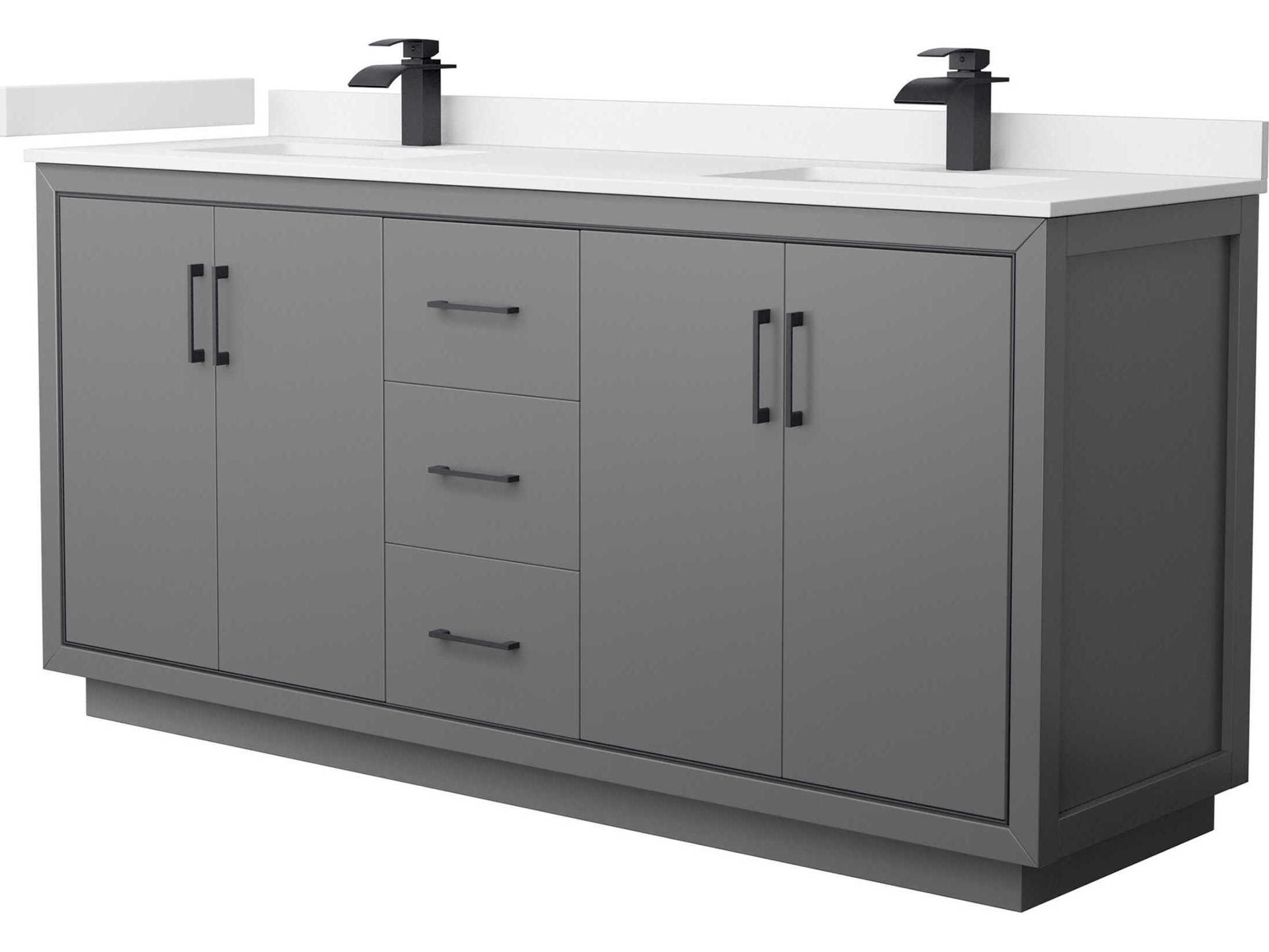 Wyndham Collection Icon 72" Dark Gray Vanity