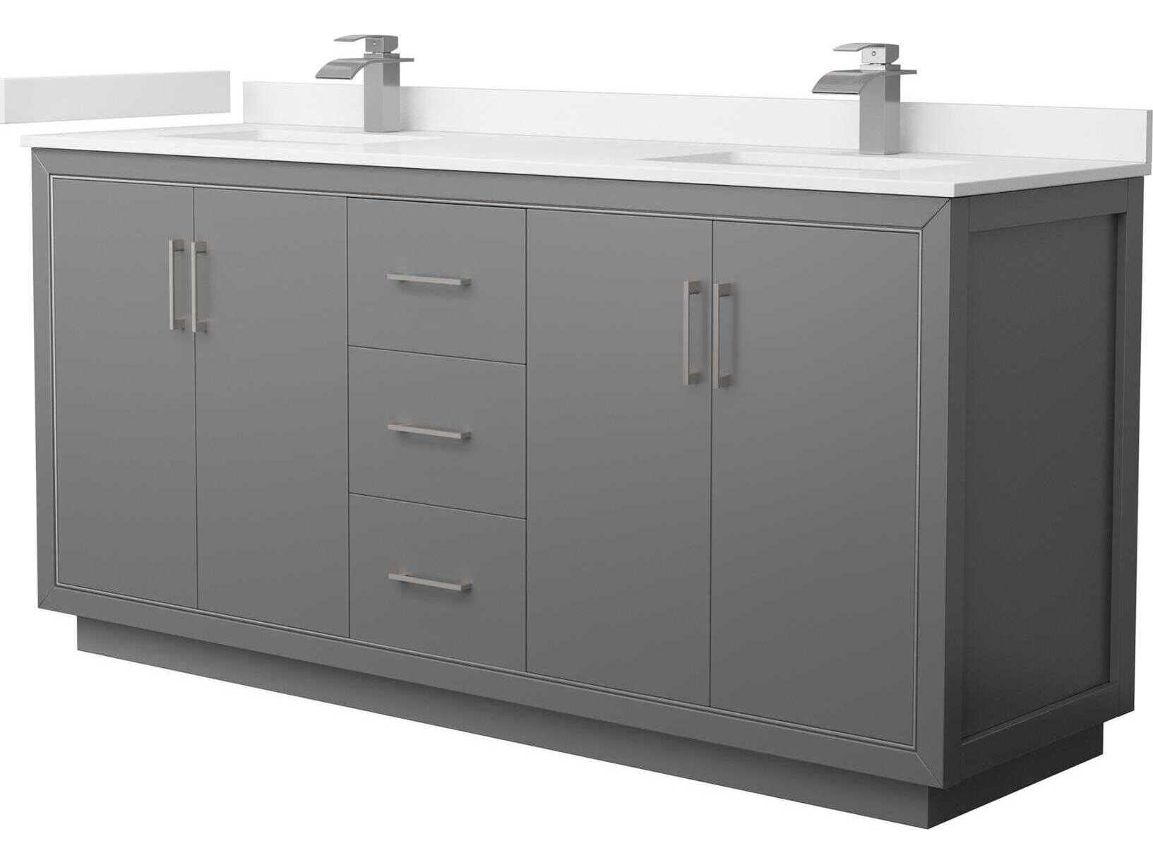 Wyndham Collection Icon 72" Dark Gray Vanity