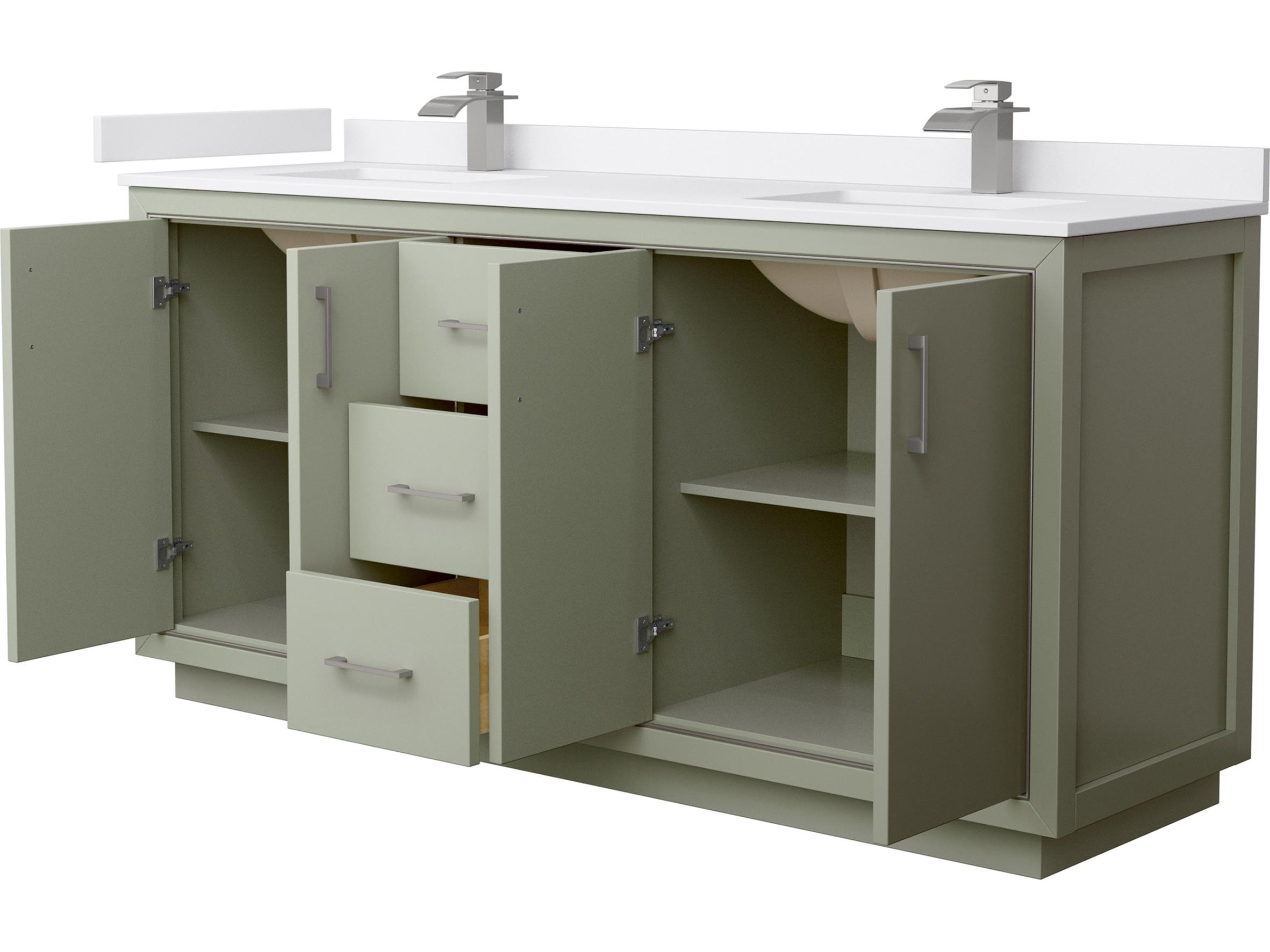 Wyndham Collection Icon 72" Light Green Vanity