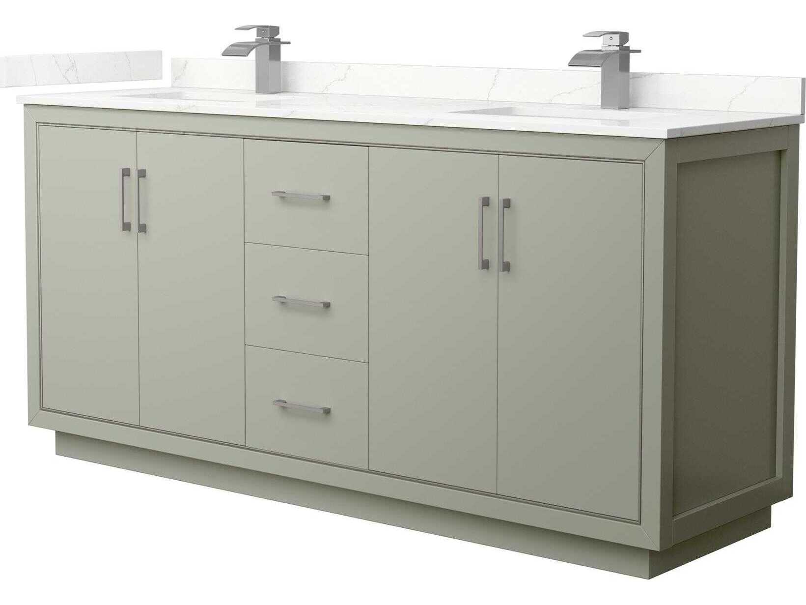 Wyndham Collection Icon 72" Light Green Vanity