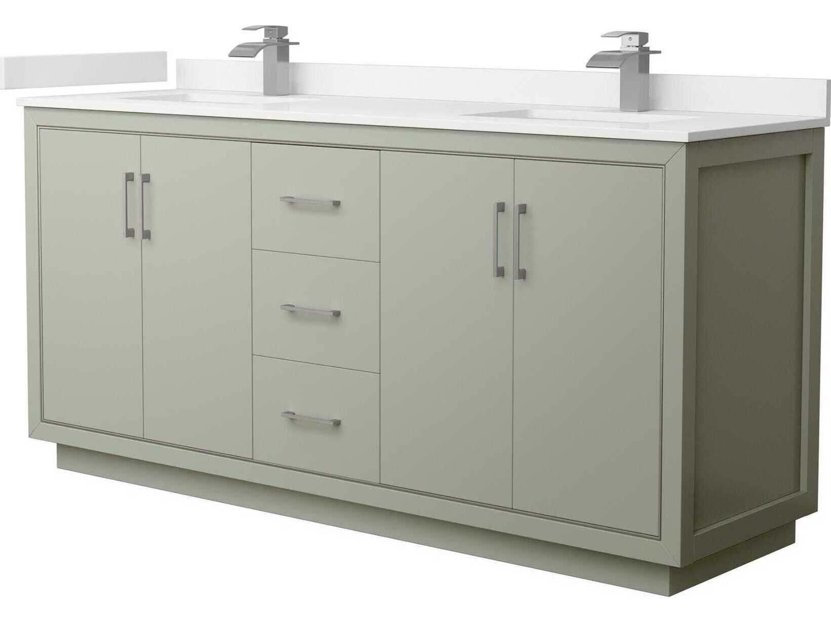 Wyndham Collection Icon 72" Light Green Vanity