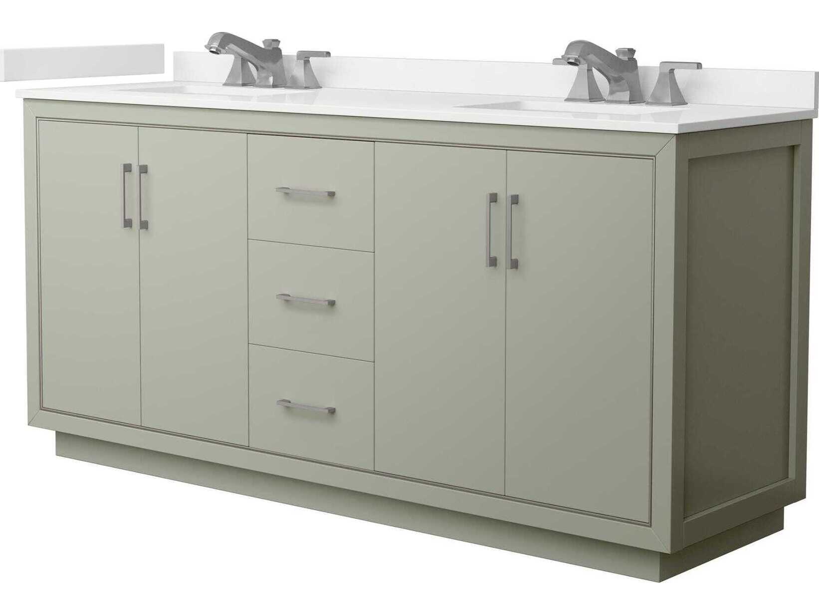 Wyndham Collection Icon 72" Light Green Vanity