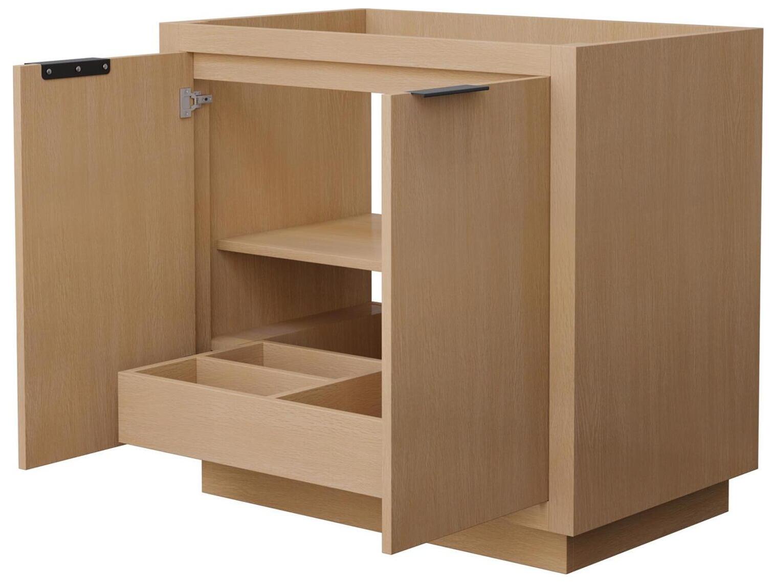 Wyndham Collection Maroni 35" Light Straw Vanity